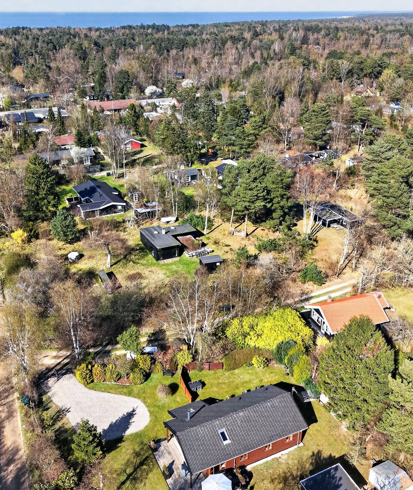 Fremhævet luftfoto billede i fuldskærmstilstand. Billede af Jakobsvænge 13, 4500 Nykøbing Sj