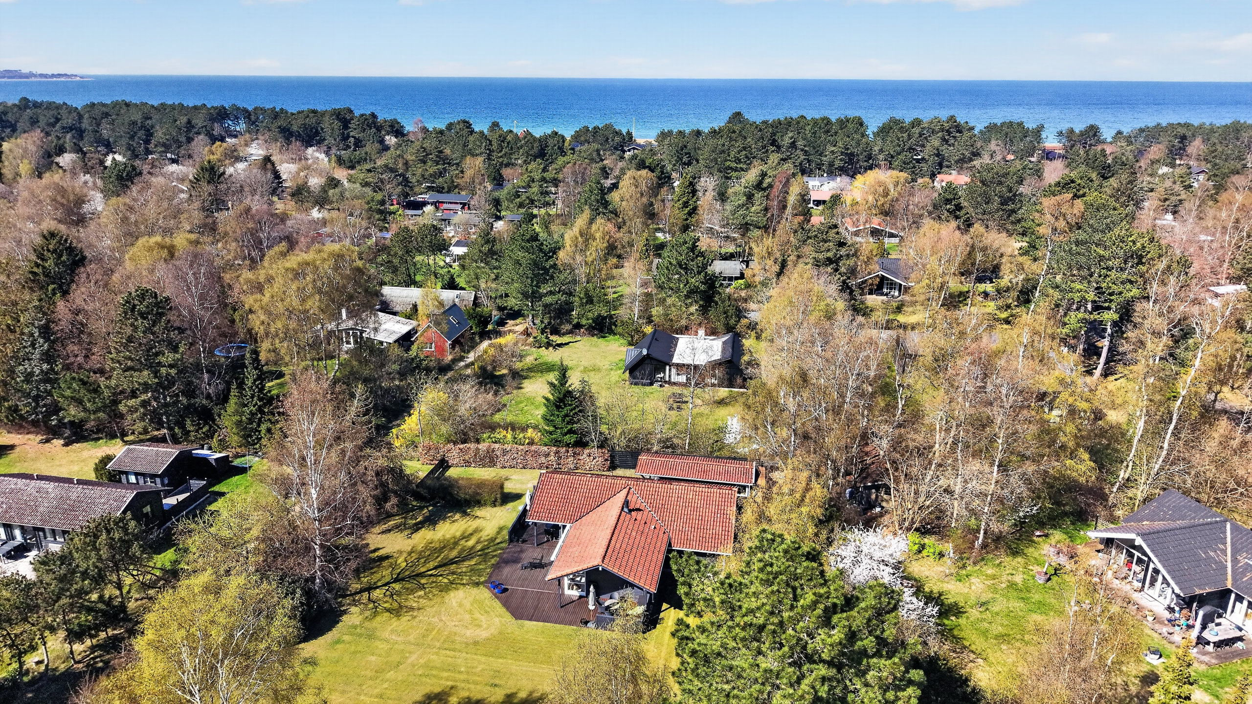 Fremhævet luftfoto billede i fuldskærmstilstand. Billede af Odinsvej 11, 4500 Nykøbing Sj