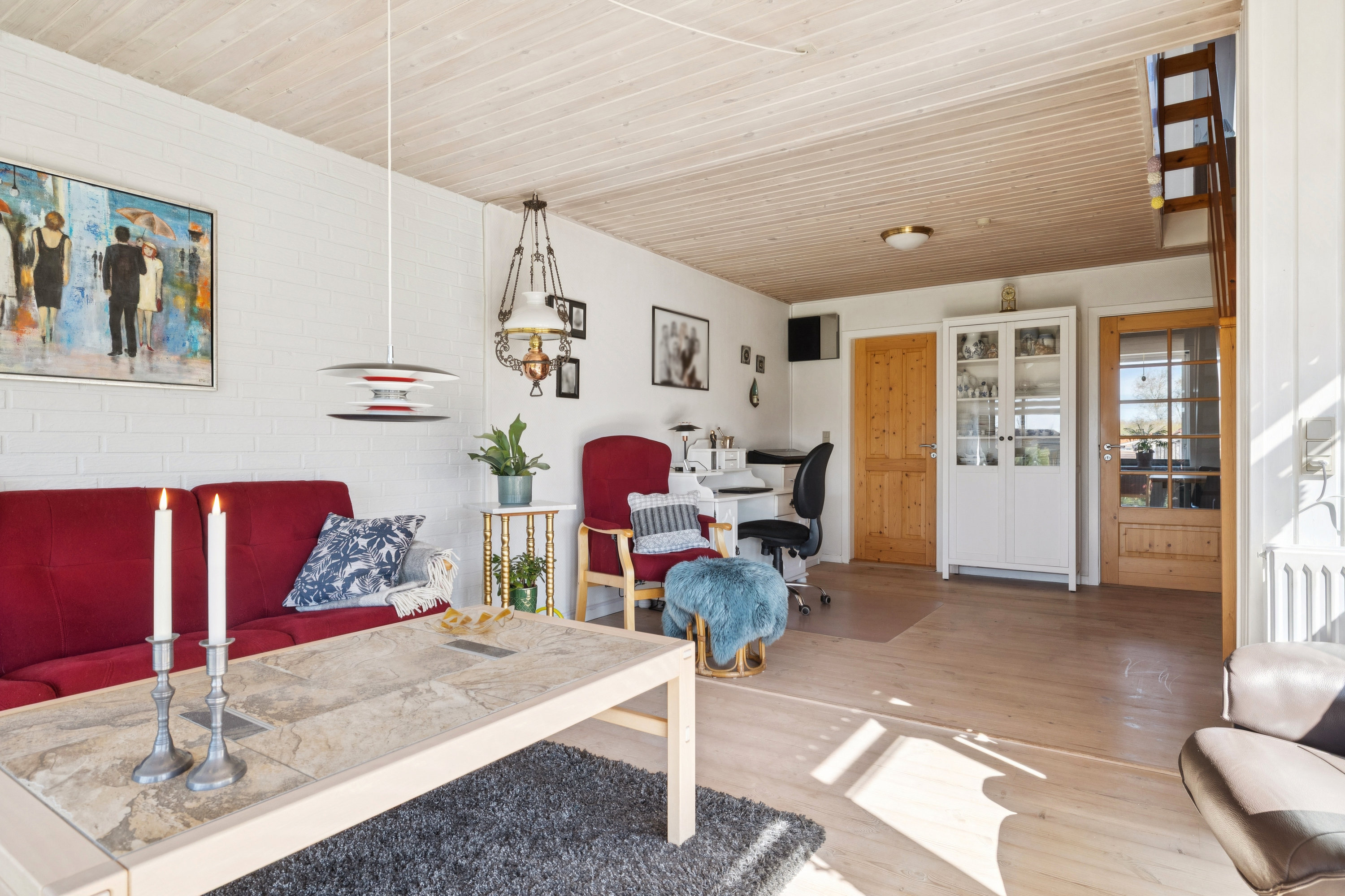 Fremhævet opholdsstue billede i fuldskærmstilstand. Billede af Mejlbyvej 114, 9610 Nørager