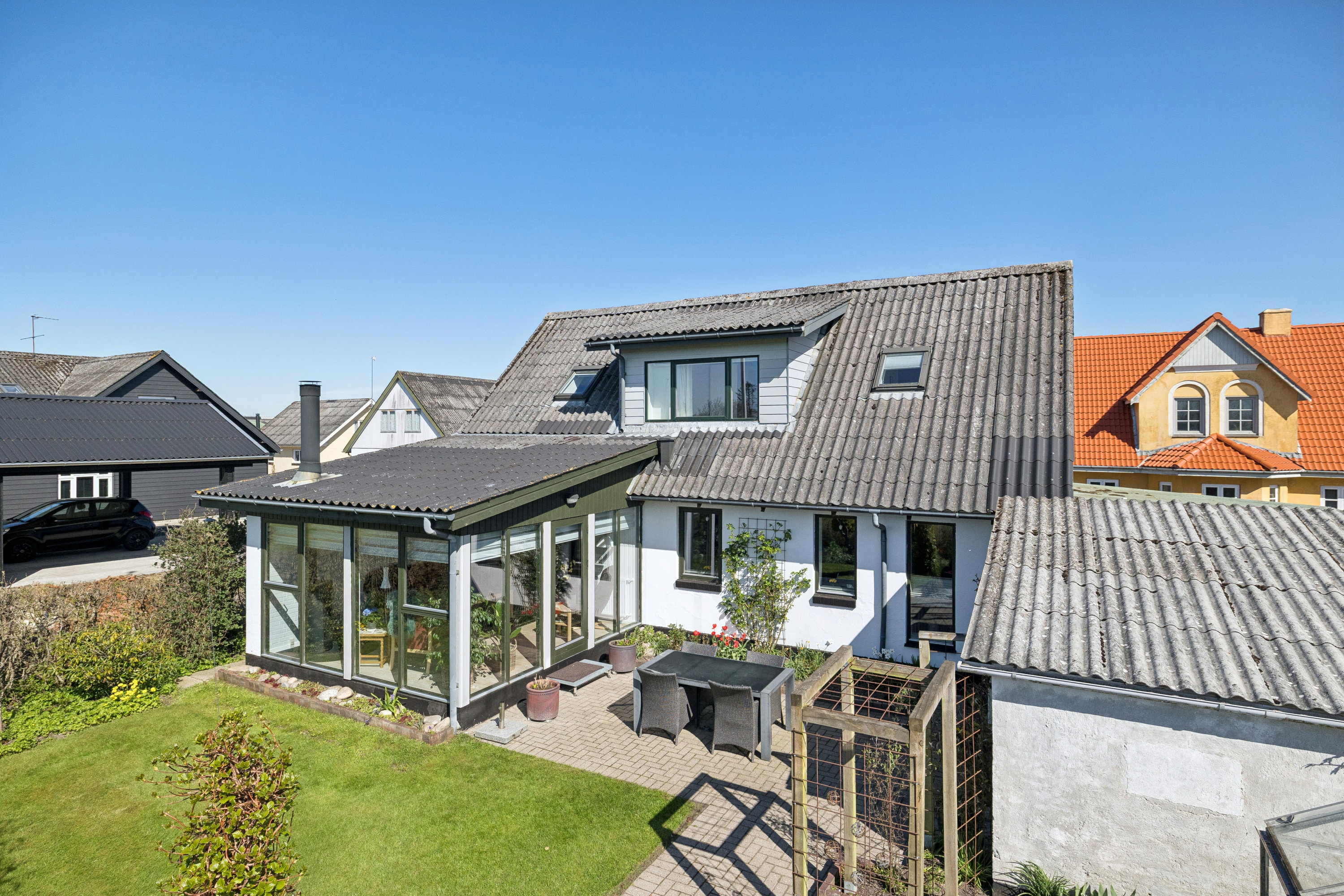 Fremhævet terrasse billede i fuldskærmstilstand. Billede af Mejlbyvej 114, 9610 Nørager