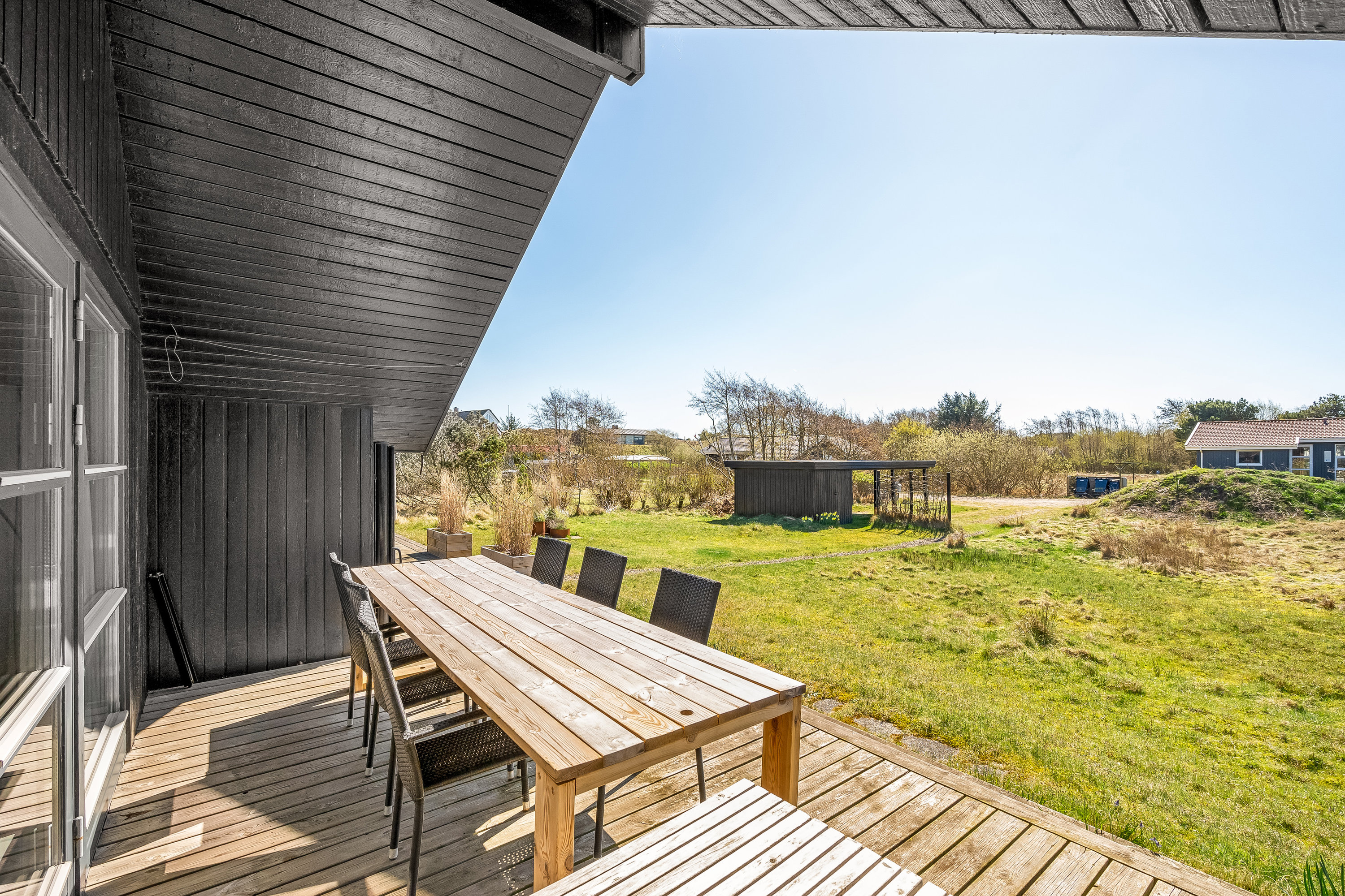 Fremhævet overdækket terrasse billede i fuldskærmstilstand. Billede af Nørre Meldbjergdal 16, Fanø Bad, 6720 Fanø