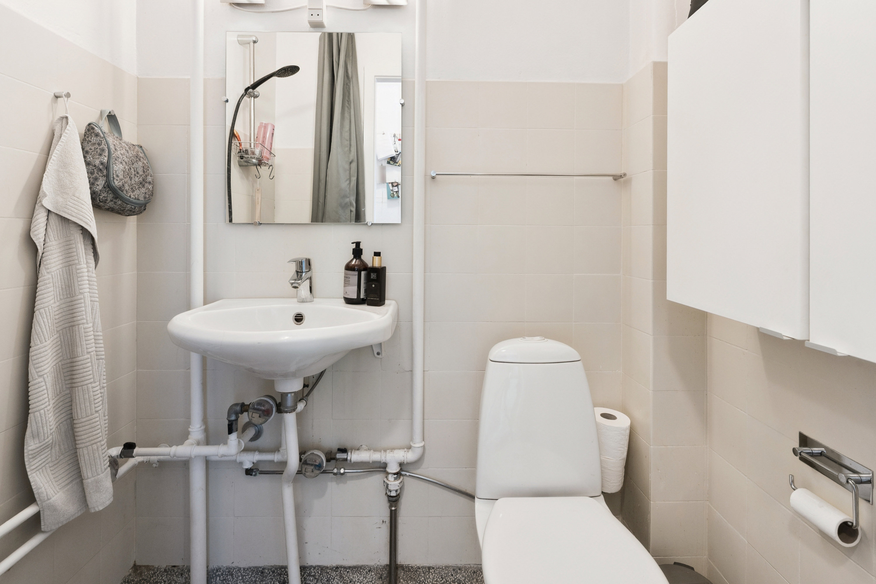 Fremhævet badeværelse billede i fuldskærmstilstand. Billede af Annebergvej 21, 1. 4., 9000 Aalborg