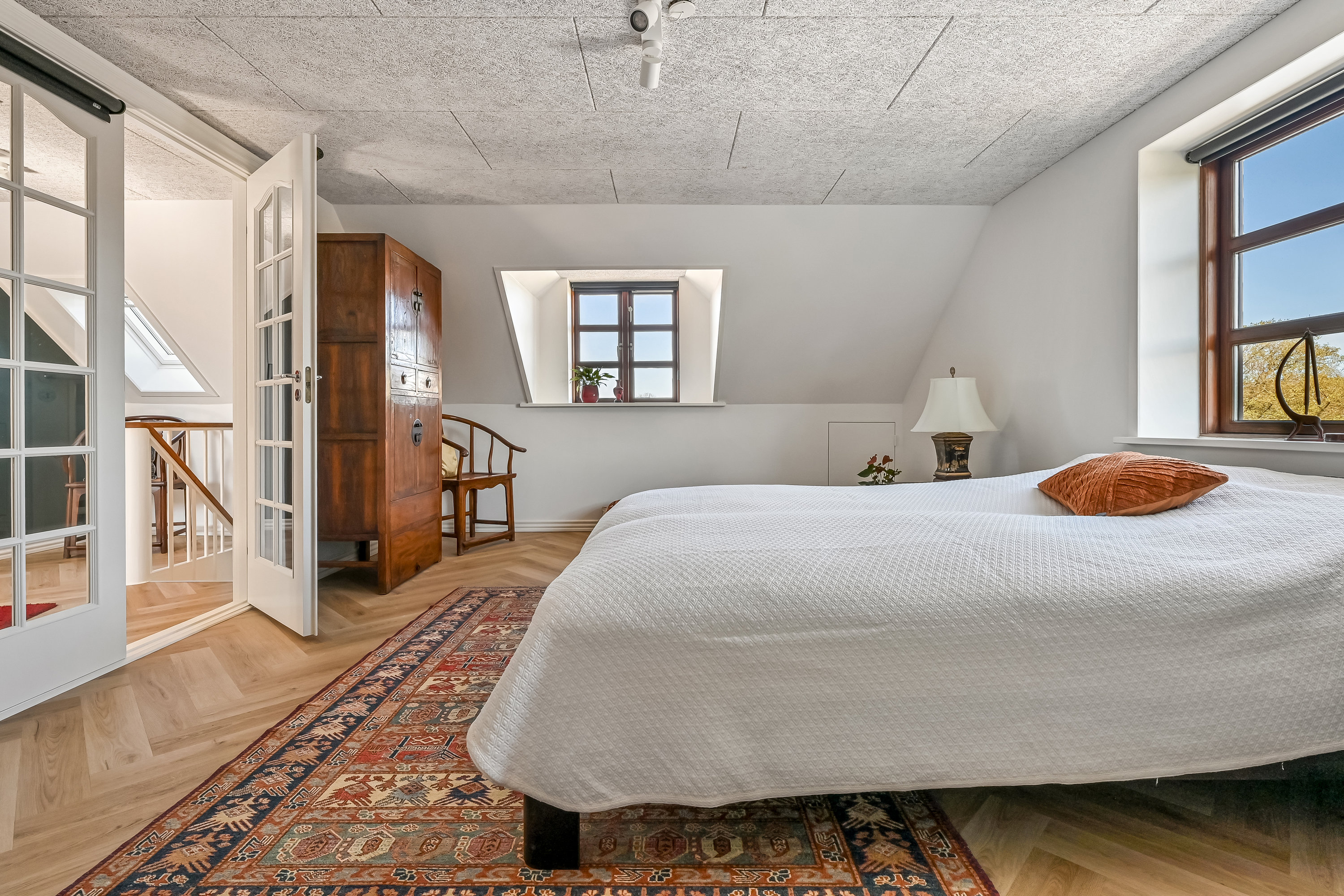 Fremhævet soveværelse billede i fuldskærmstilstand. Billede af Nøddevej 22, 7451 Sunds