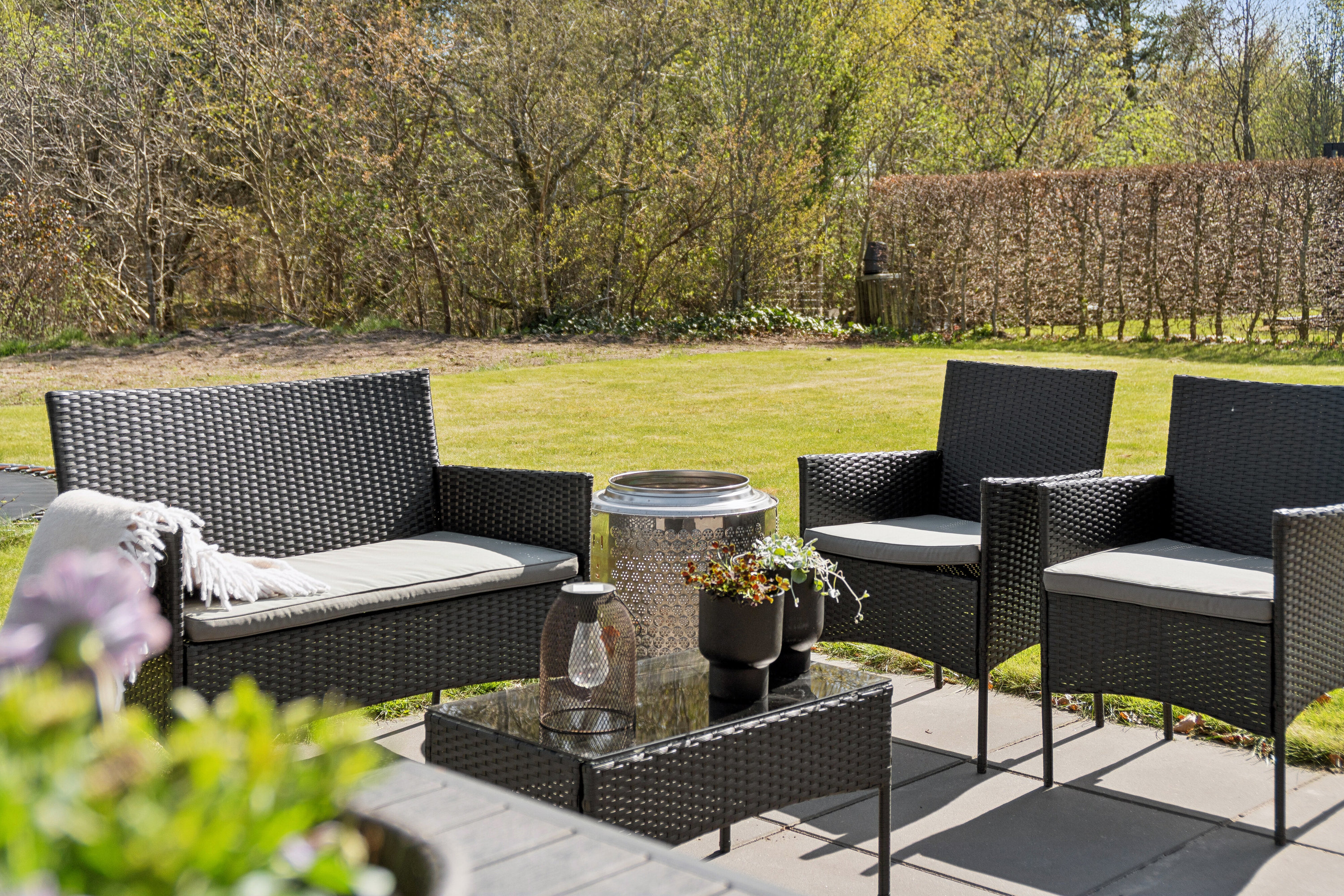 Fremhævet terrasse billede i fuldskærmstilstand. Billede af Klokkelyngen 8, 7470 Karup J