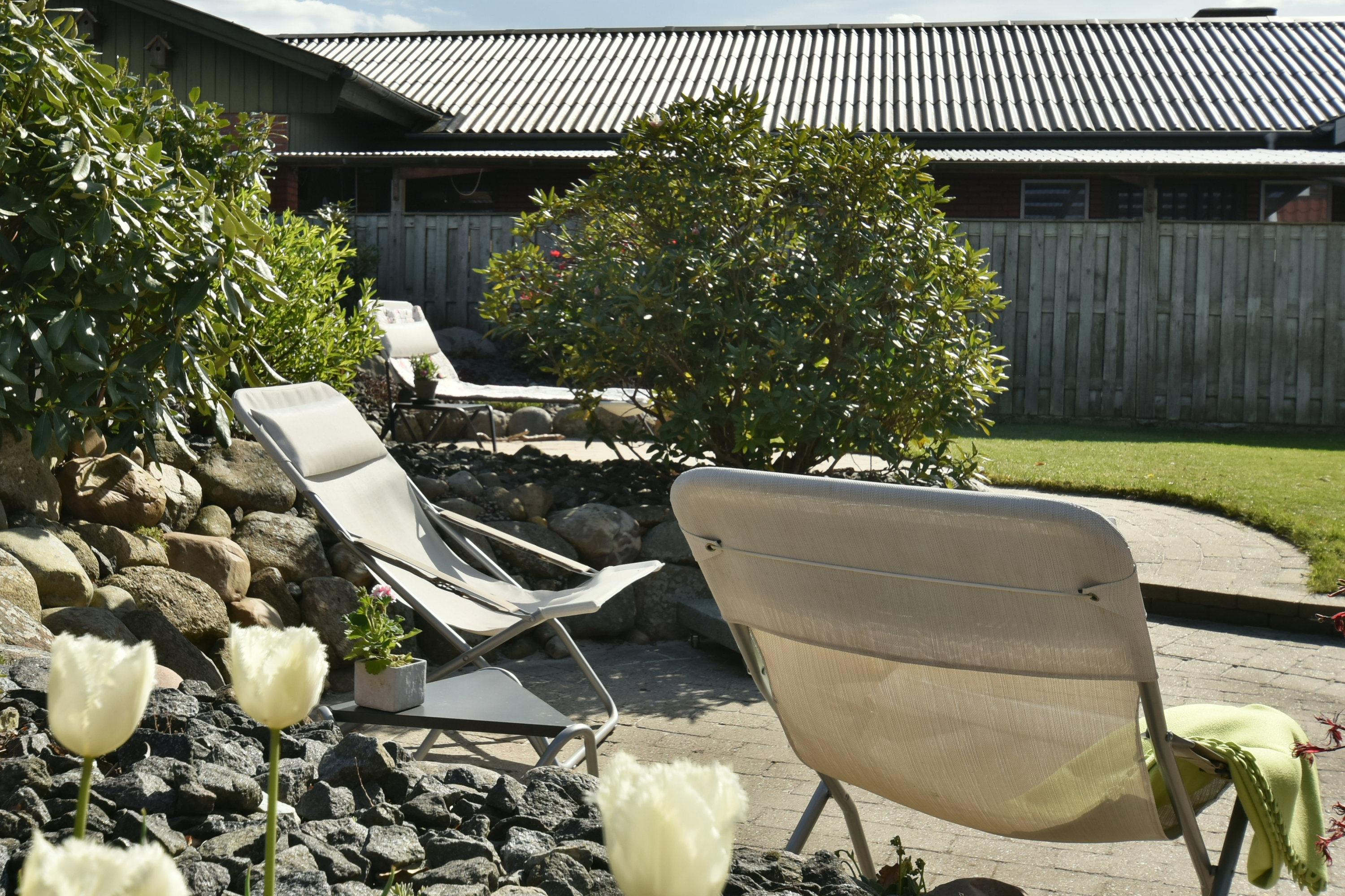 Fremhævet terrasse billede i fuldskærmstilstand. Billede af Nøddevej 22, 7451 Sunds