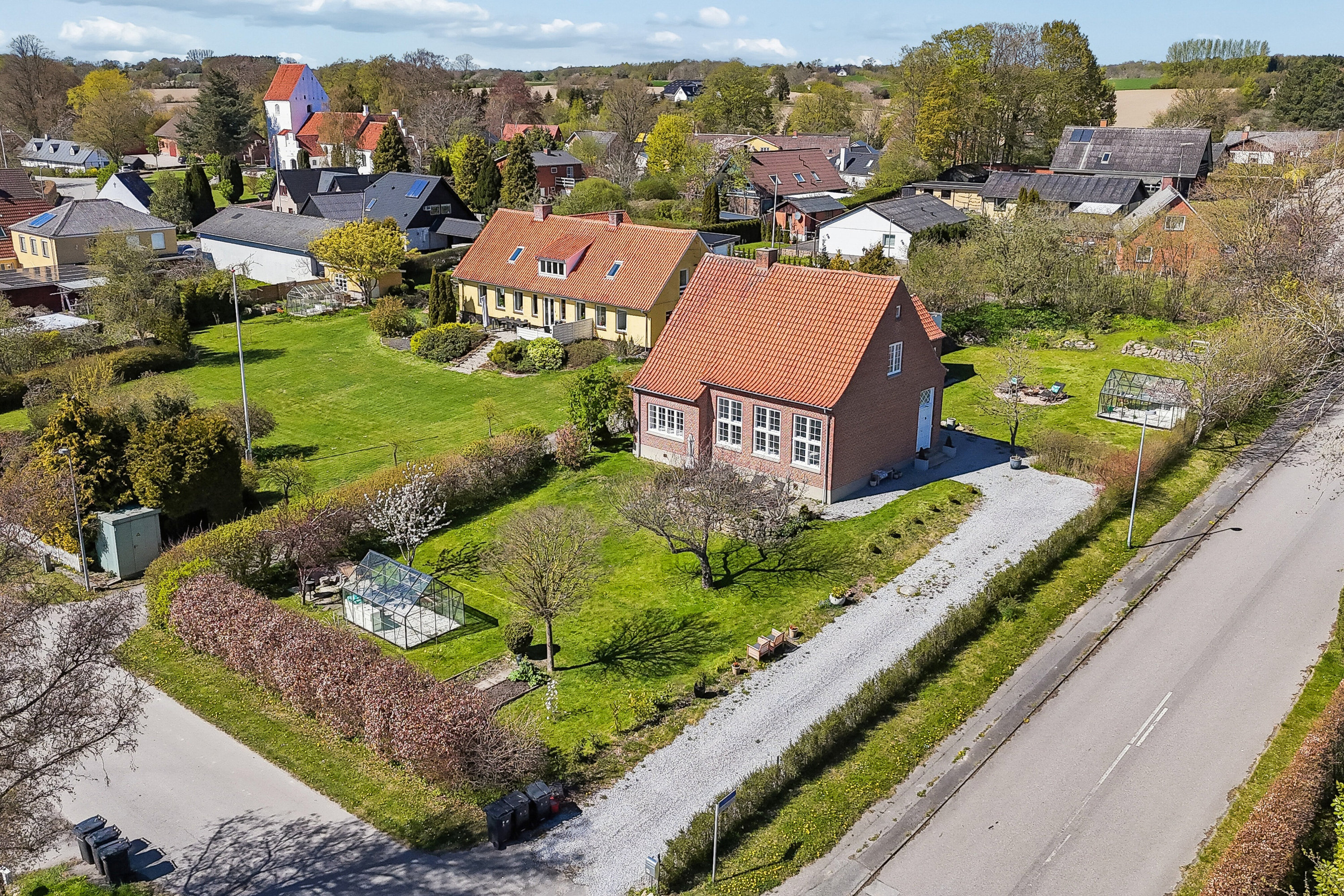Fremhævet luftfoto billede i fuldskærmstilstand. Billede af Everdrupvej 13, Everdrup, 4733 Tappernøje