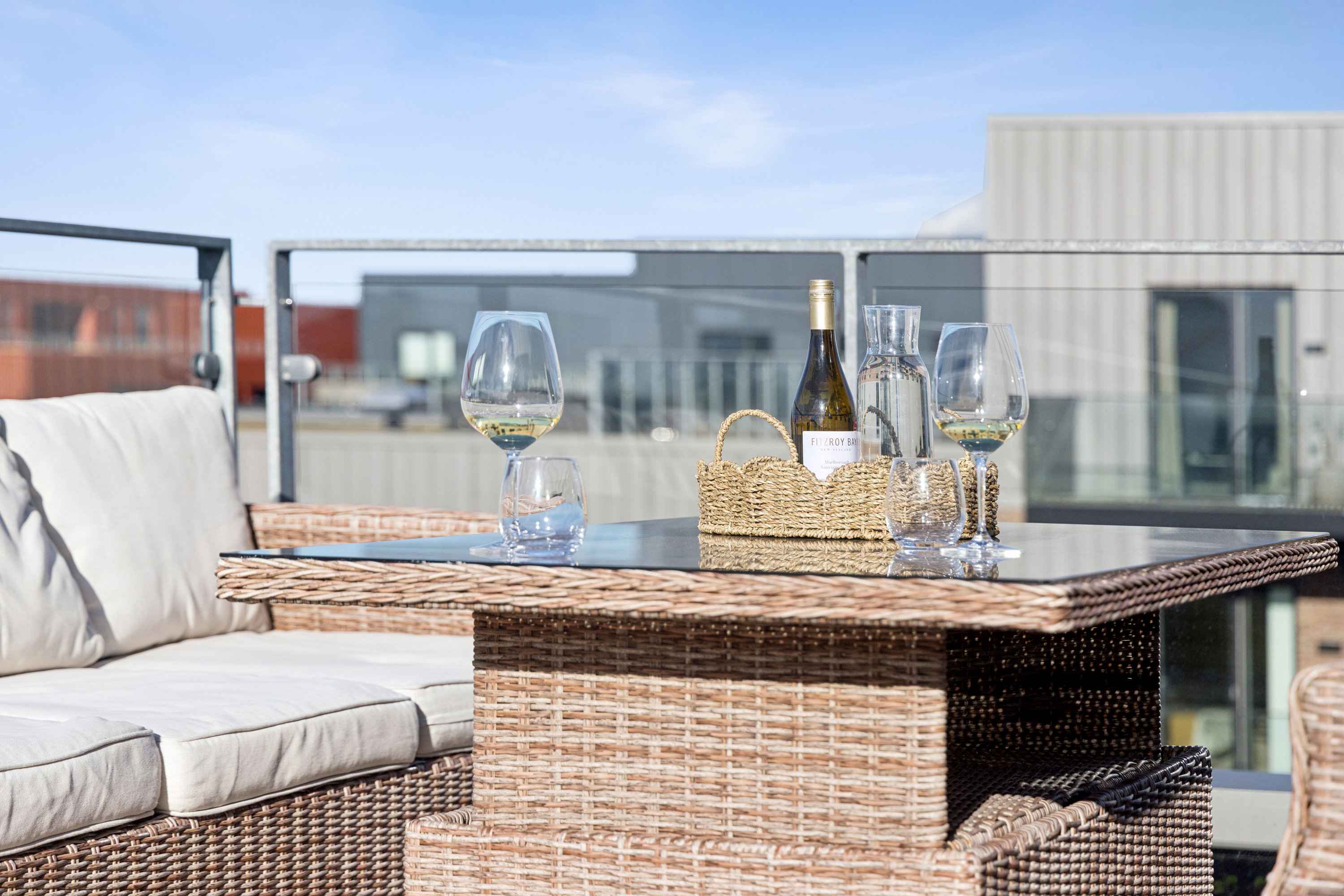 Fremhævet terrasse billede i fuldskærmstilstand. Billede af Stigsborg Brygge 149, 5. tv., 9400 Nørresundby