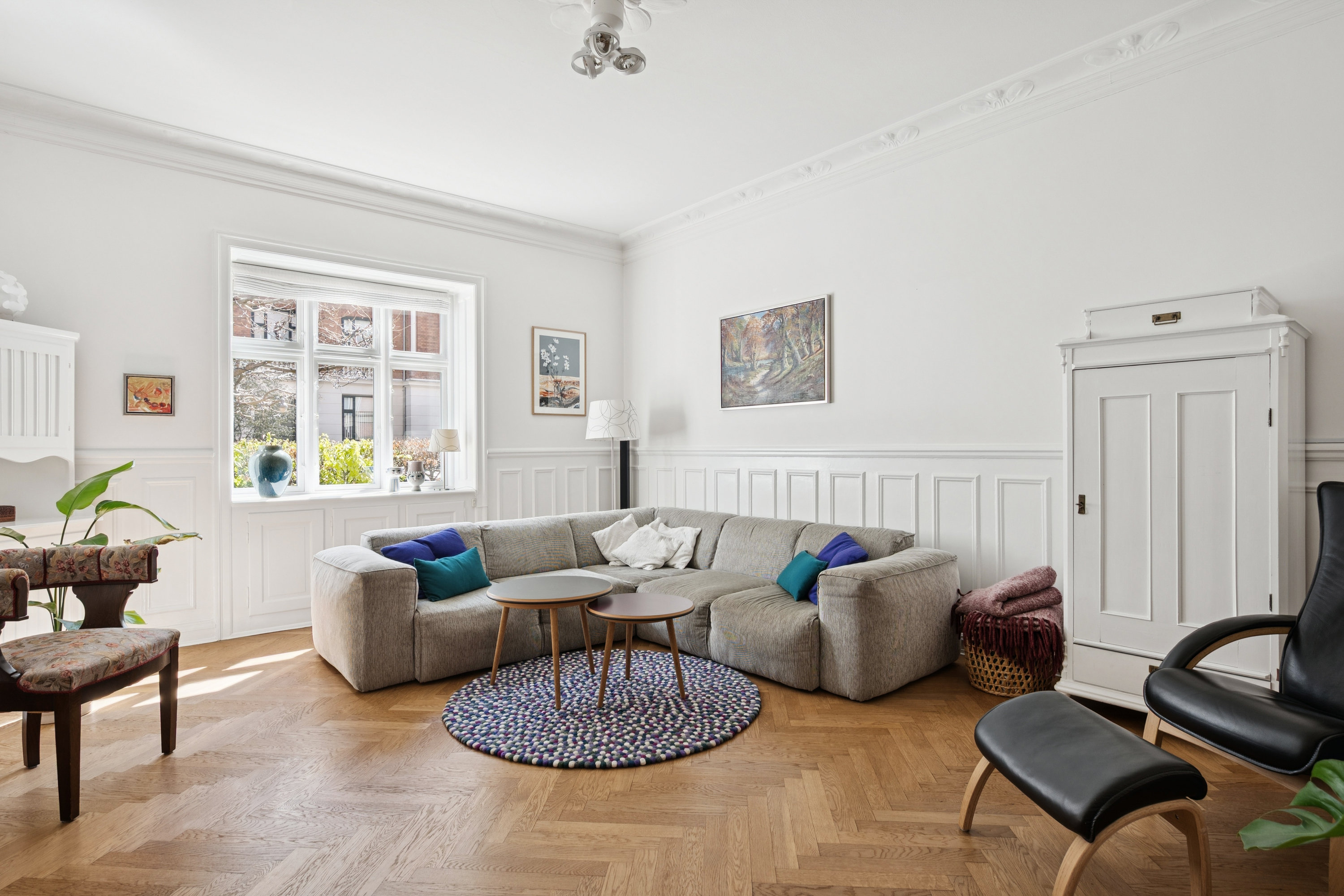 Fremhævet stue billede i fuldskærmstilstand. Billede af Kochsvej 6, st.. tv., 1812 Frederiksberg C