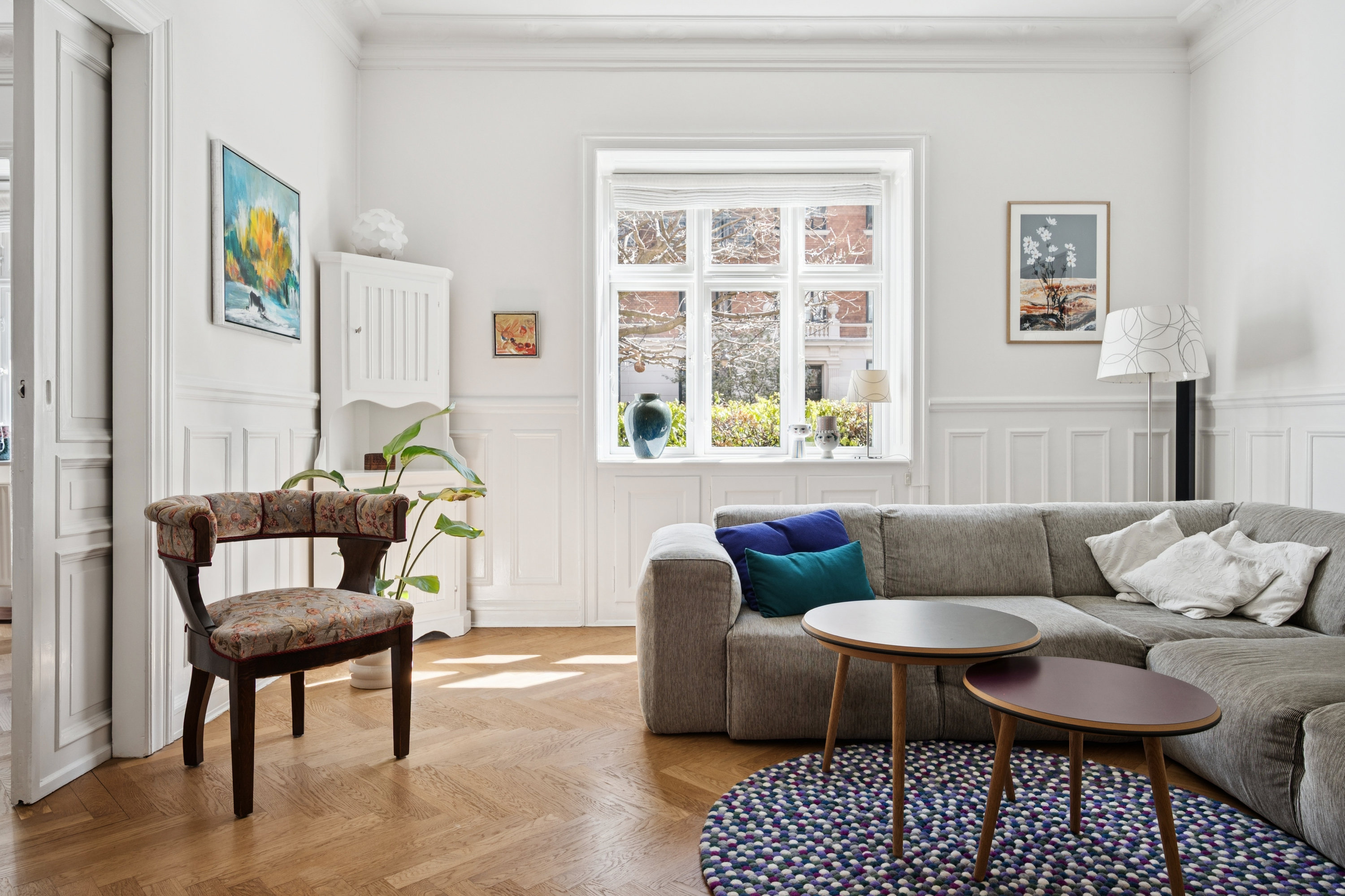 Fremhævet stue billede i fuldskærmstilstand. Billede af Kochsvej 6, st.. tv., 1812 Frederiksberg C