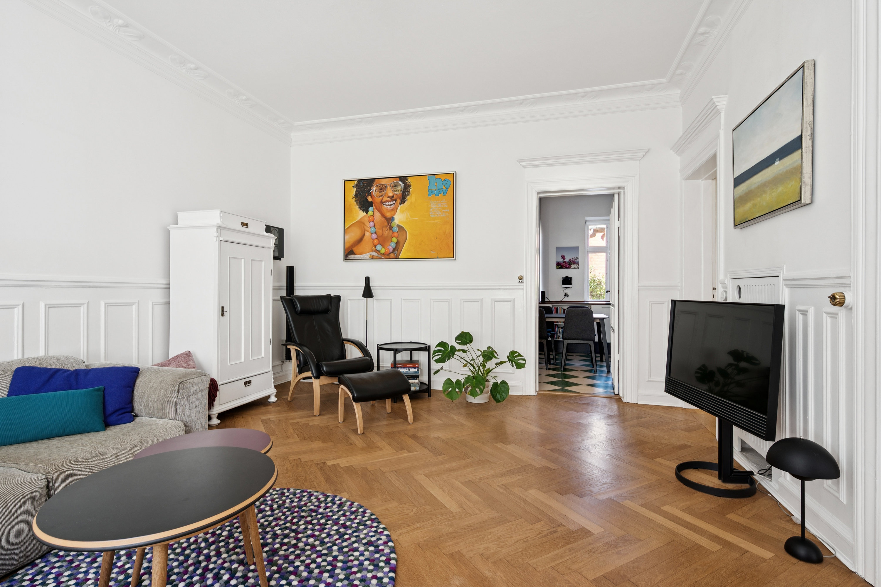 Fremhævet stue billede i fuldskærmstilstand. Billede af Kochsvej 6, st.. tv., 1812 Frederiksberg C