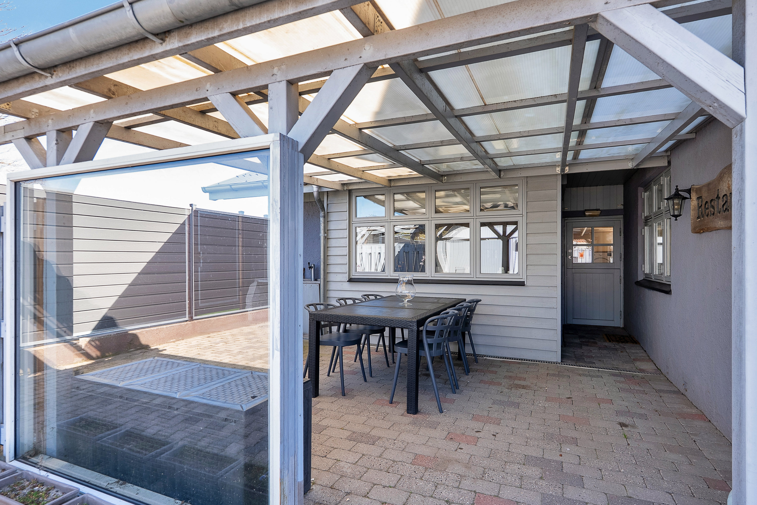 Fremhævet overdækket terrasse billede i fuldskærmstilstand. Billede af Svendborgvej 306, Højby, 5260 Odense S