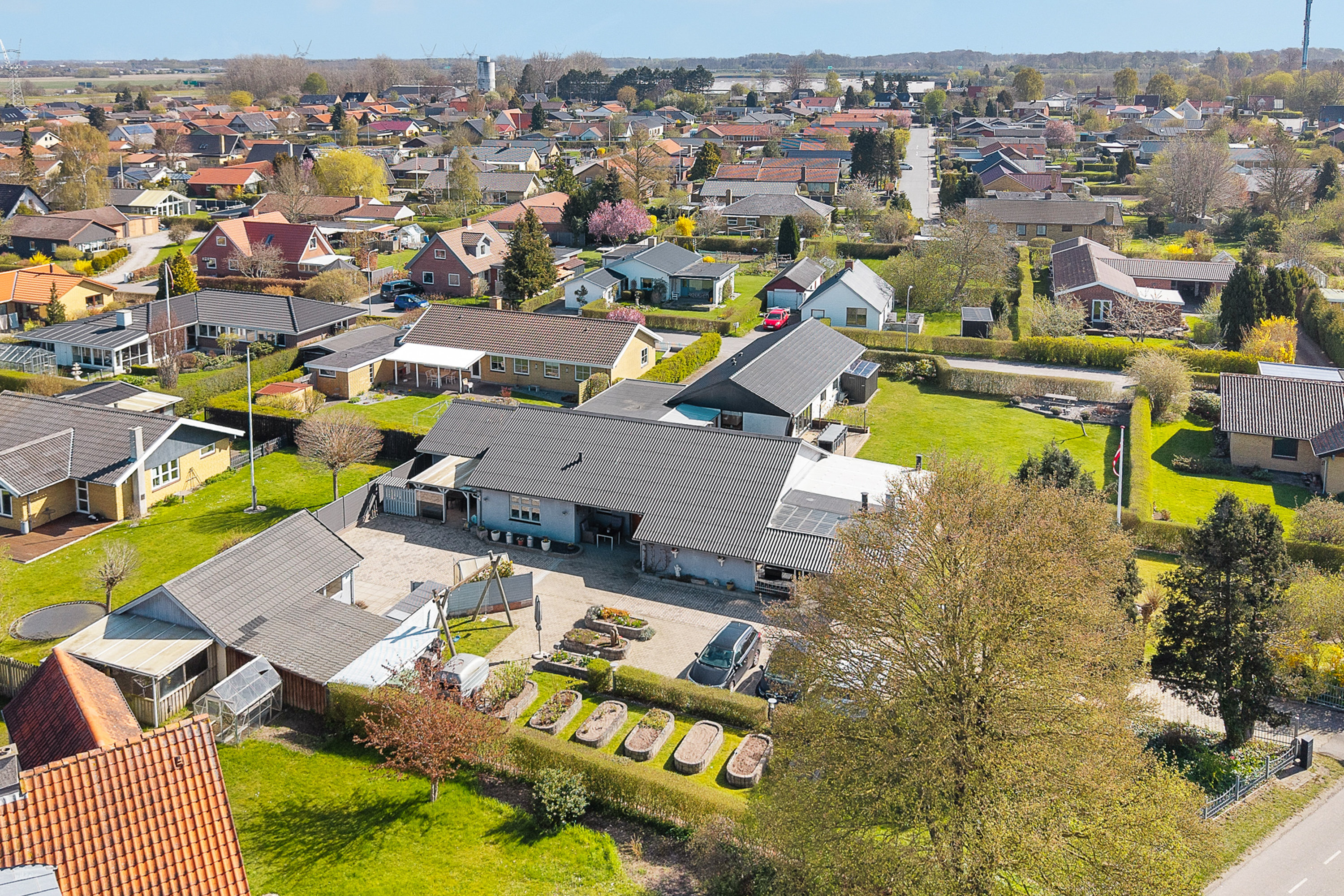 Fremhævet luftfoto billede i fuldskærmstilstand. Billede af Svendborgvej 306, Højby, 5260 Odense S