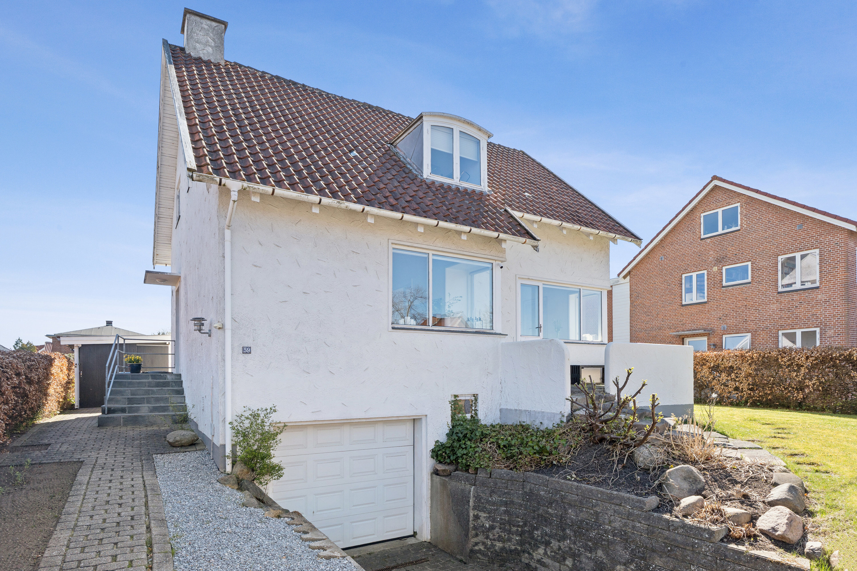 Fremhævet set fra haven billede i fuldskærmstilstand. Billede af Frederiksberggade 59, 8600 Silkeborg