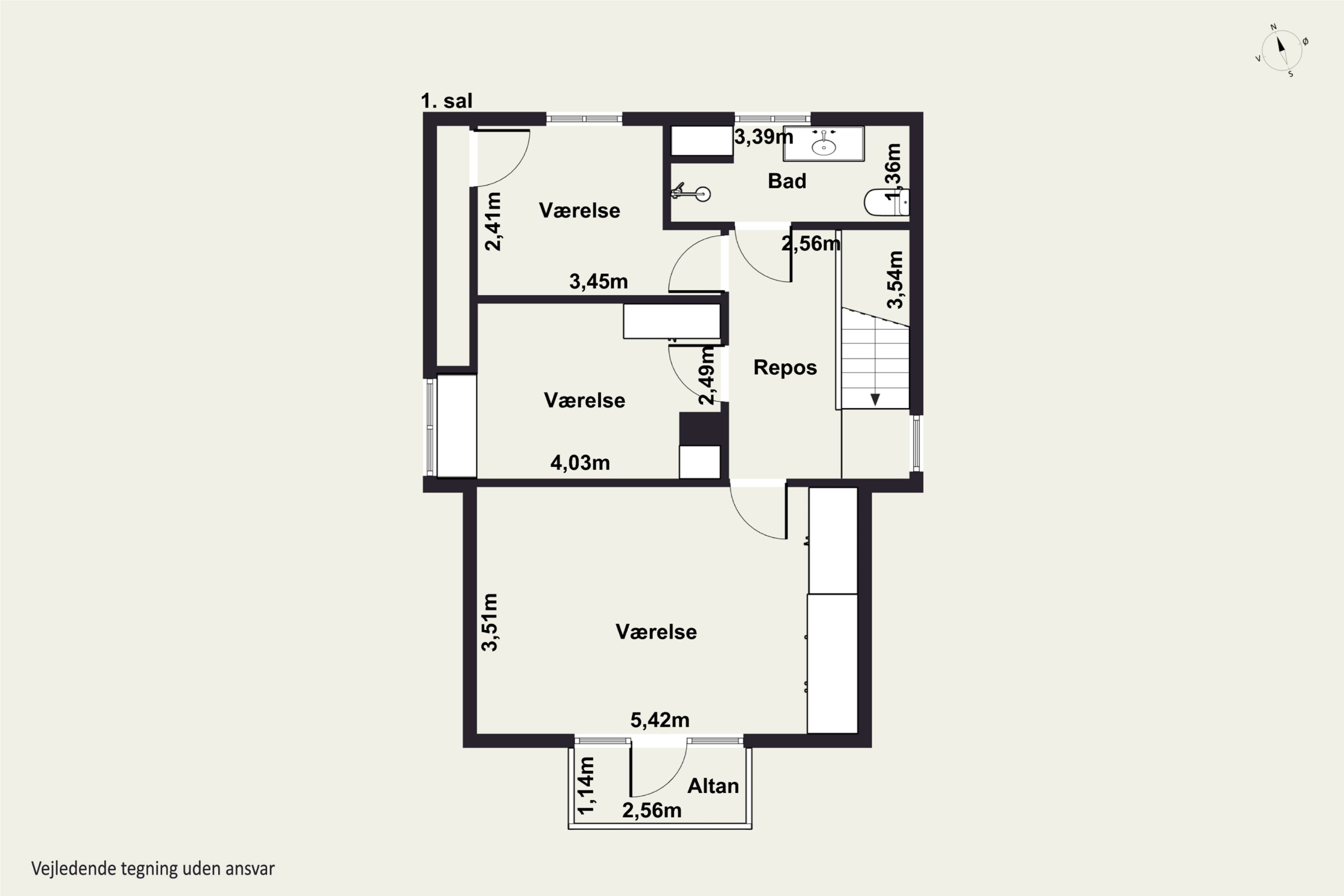 Plantegninger billede af Frederiksberggade 59, 8600 Silkeborg