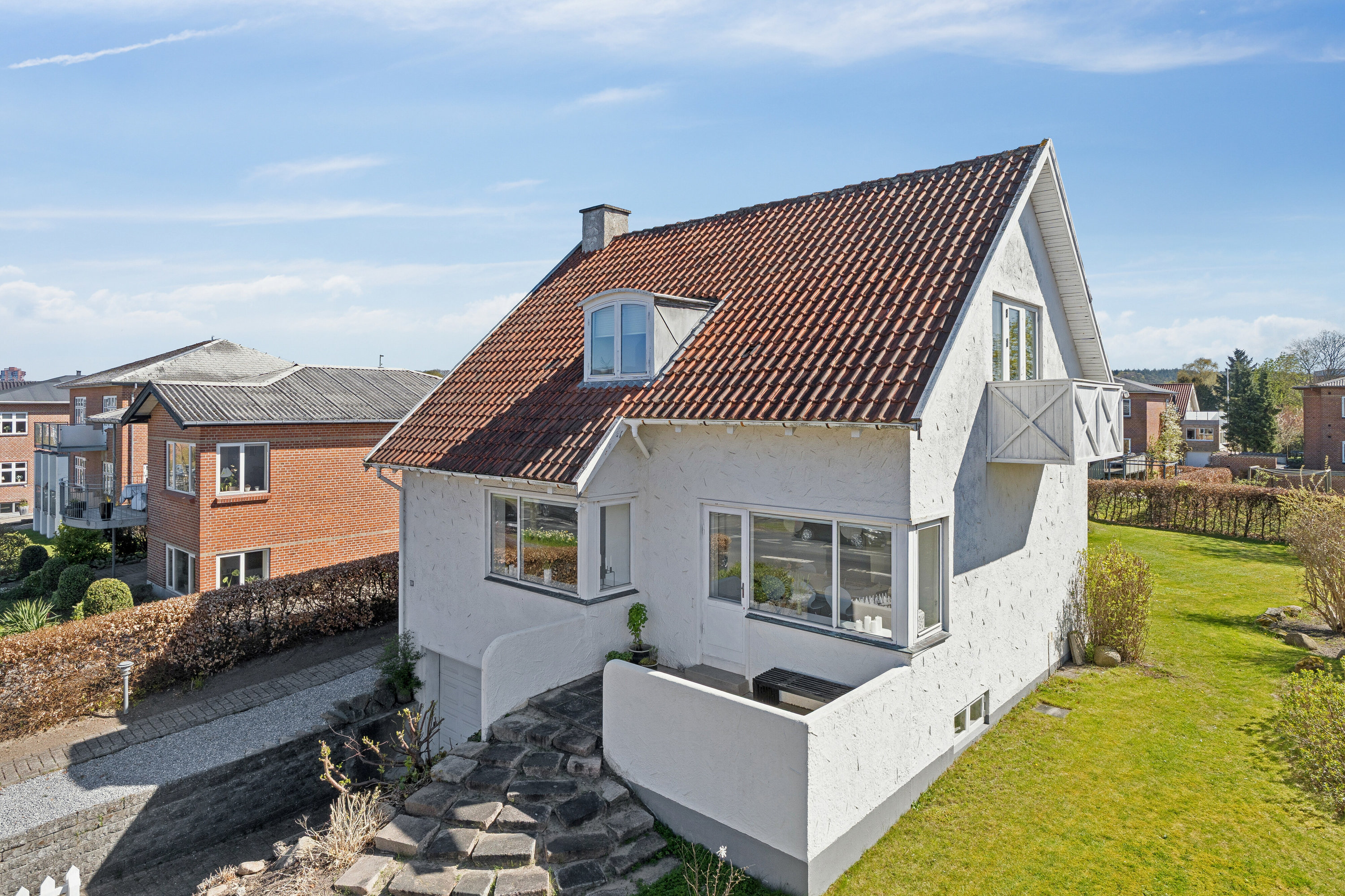 Fremhævet set fra haven billede i fuldskærmstilstand. Billede af Frederiksberggade 59, 8600 Silkeborg