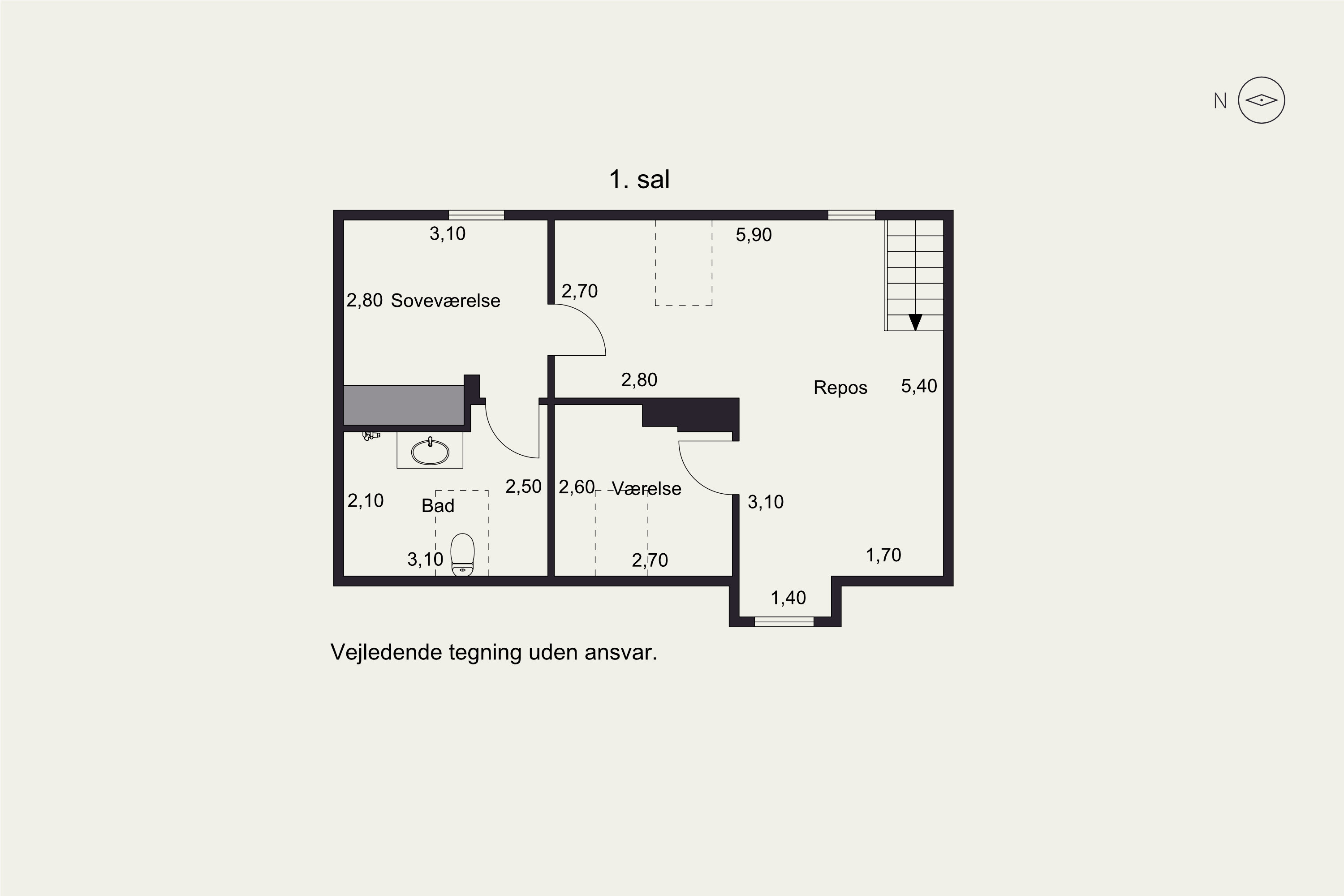 Plantegninger billede af Norgesgade 26C, 7000 Fredericia