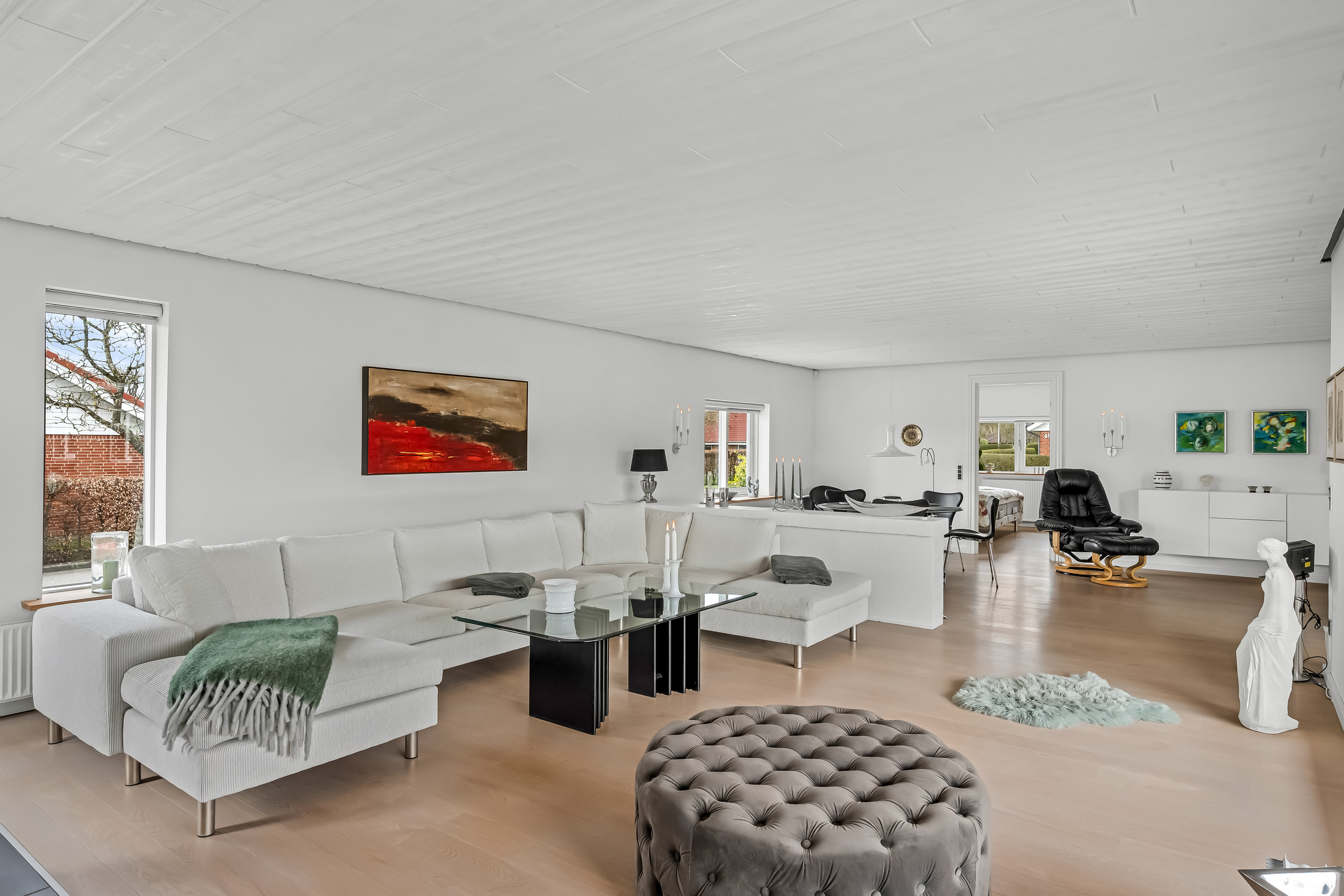 Fremhævet stue billede i fuldskærmstilstand. Billede af Gyvellunden 34, 6800 Varde