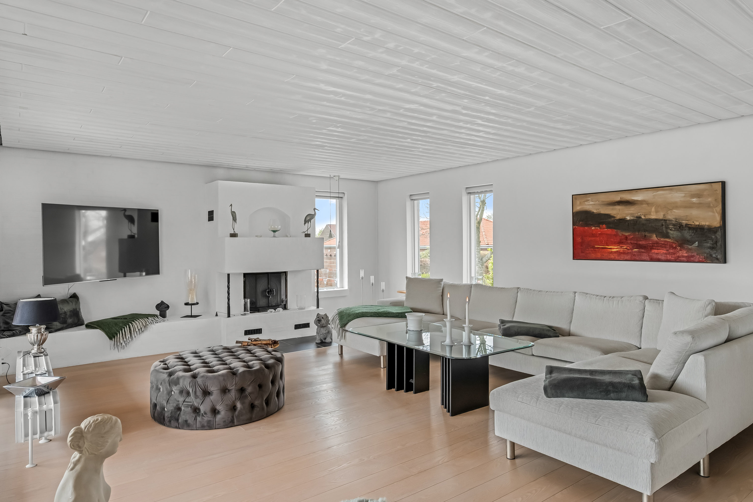 Fremhævet stue billede i fuldskærmstilstand. Billede af Gyvellunden 34, 6800 Varde