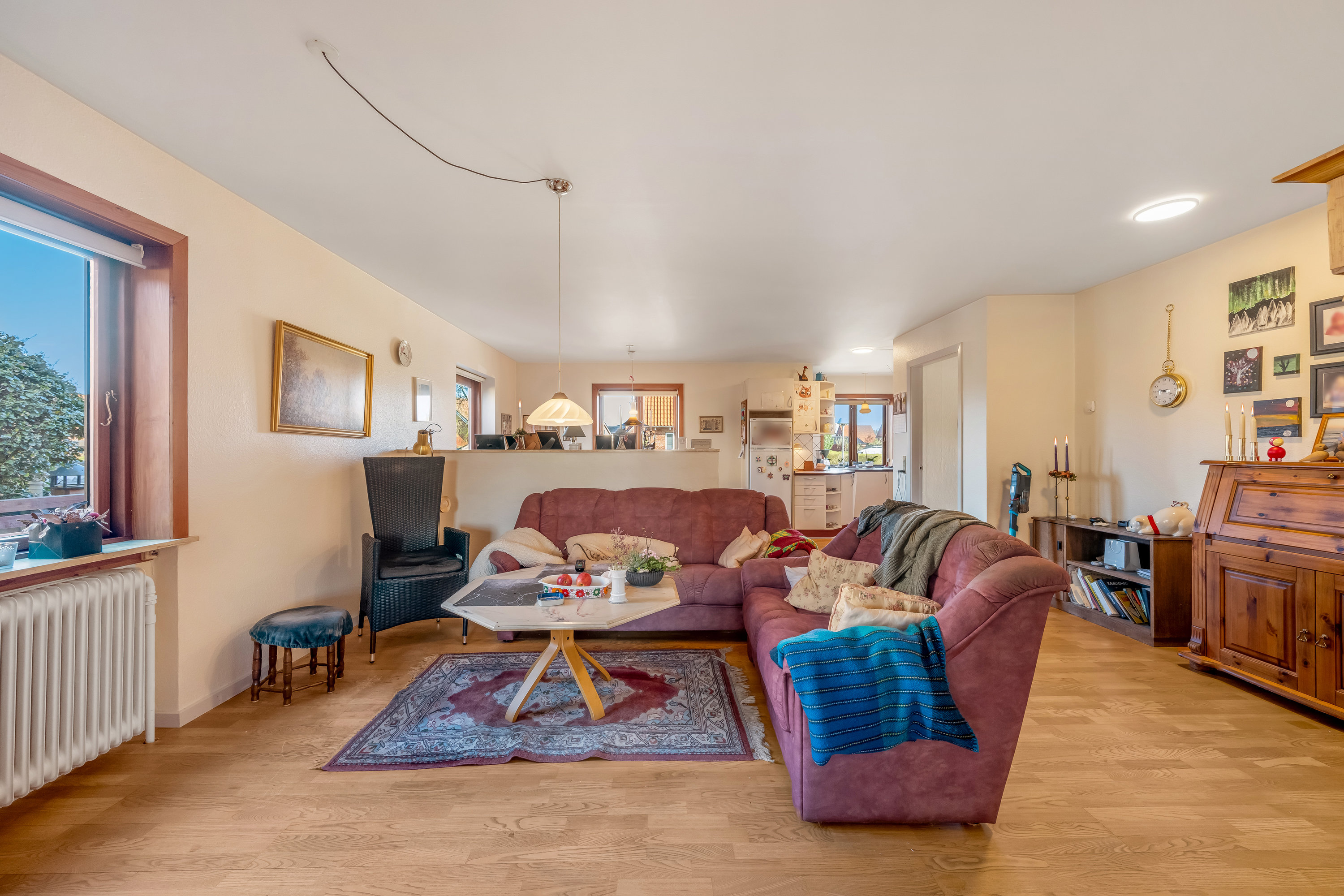 Fremhævet stue billede i fuldskærmstilstand. Billede af Østre Alle 6, 6900 Skjern