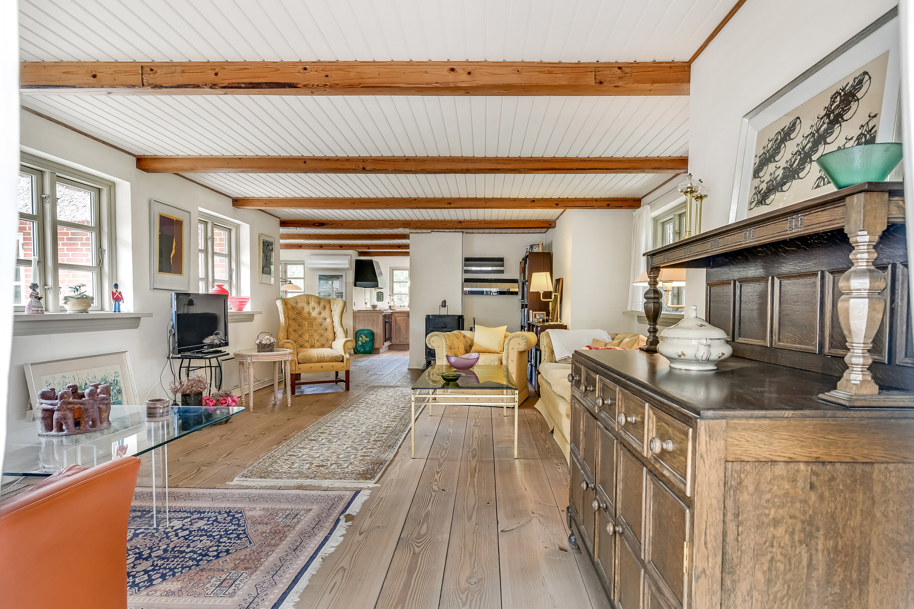 Fremhævet stue billede i fuldskærmstilstand. Billede af Kallesmærskvej 19, 6857 Blåvand