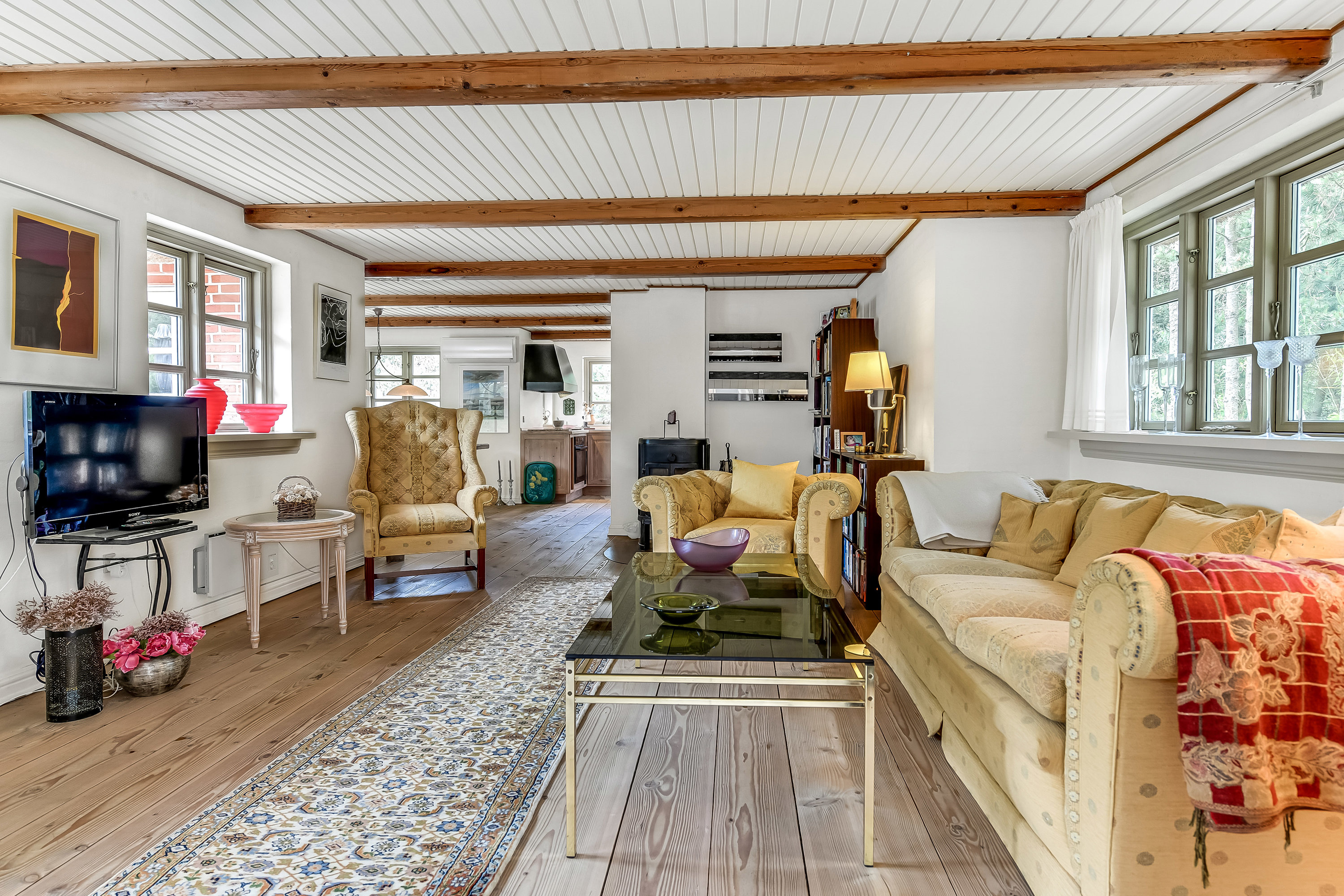 Fremhævet stue billede i fuldskærmstilstand. Billede af Kallesmærskvej 19, 6857 Blåvand