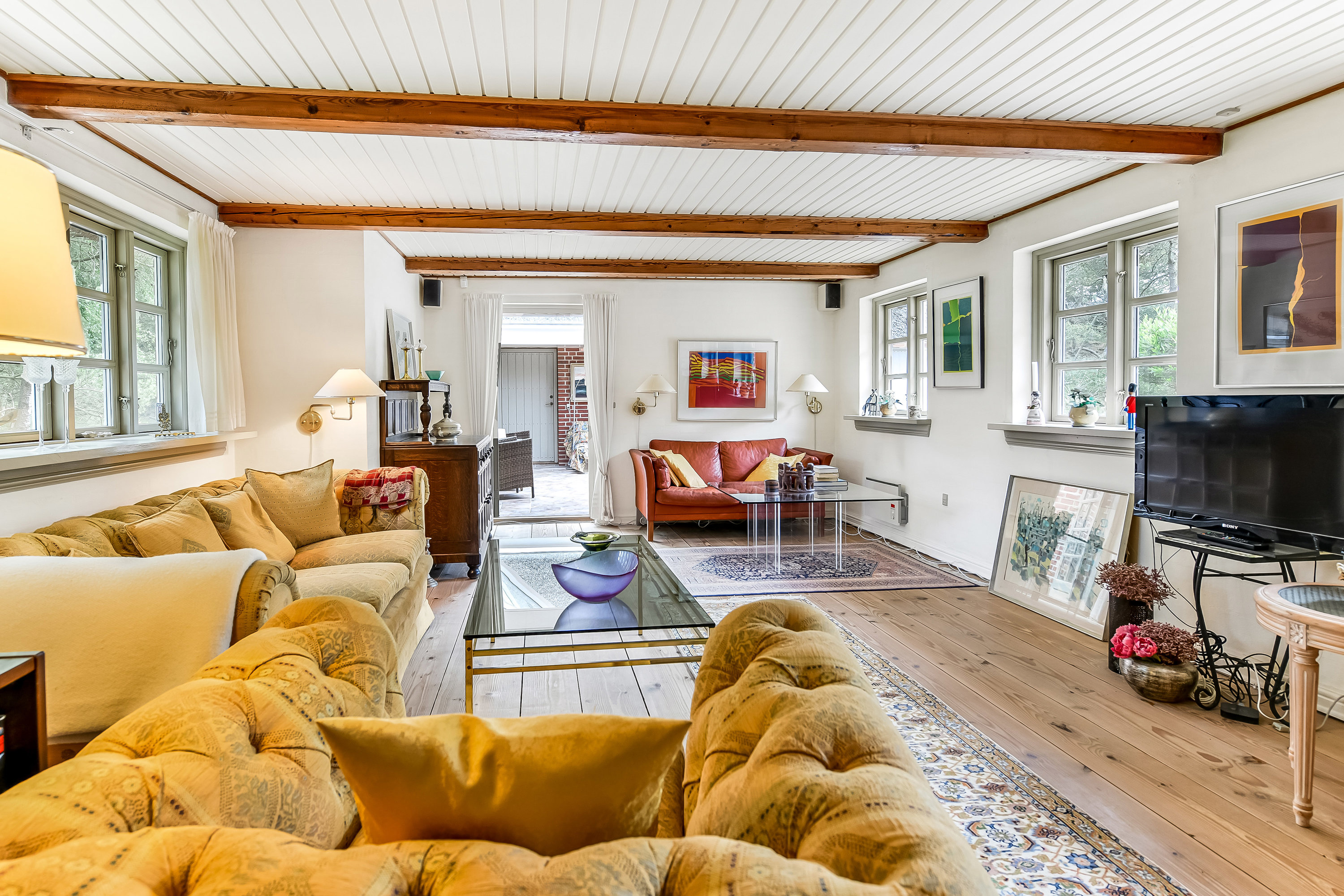 Fremhævet stue billede i fuldskærmstilstand. Billede af Kallesmærskvej 19, 6857 Blåvand