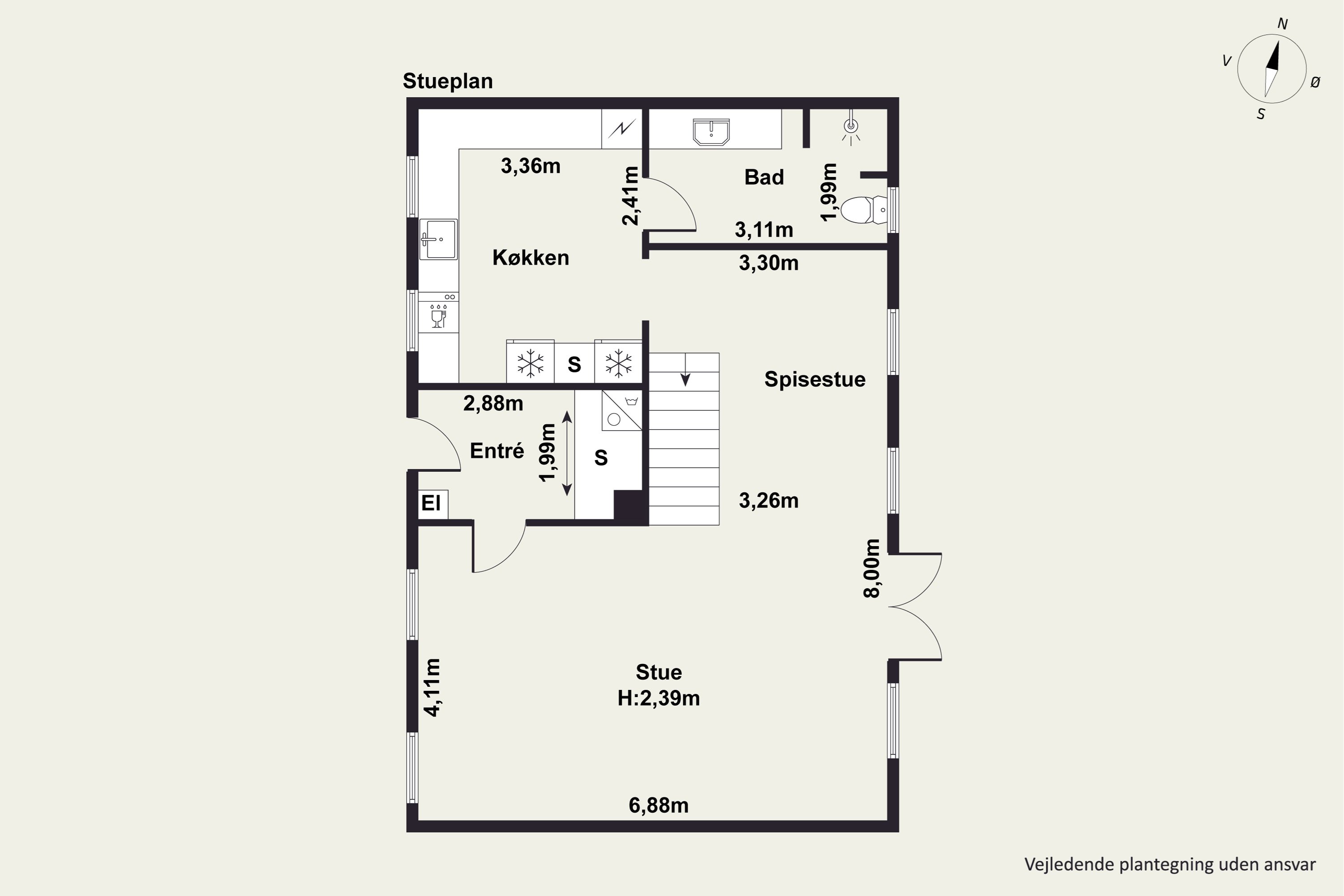 Plantegninger billede af Overdrevsvejen 114, Lellinge, 4600 Køge