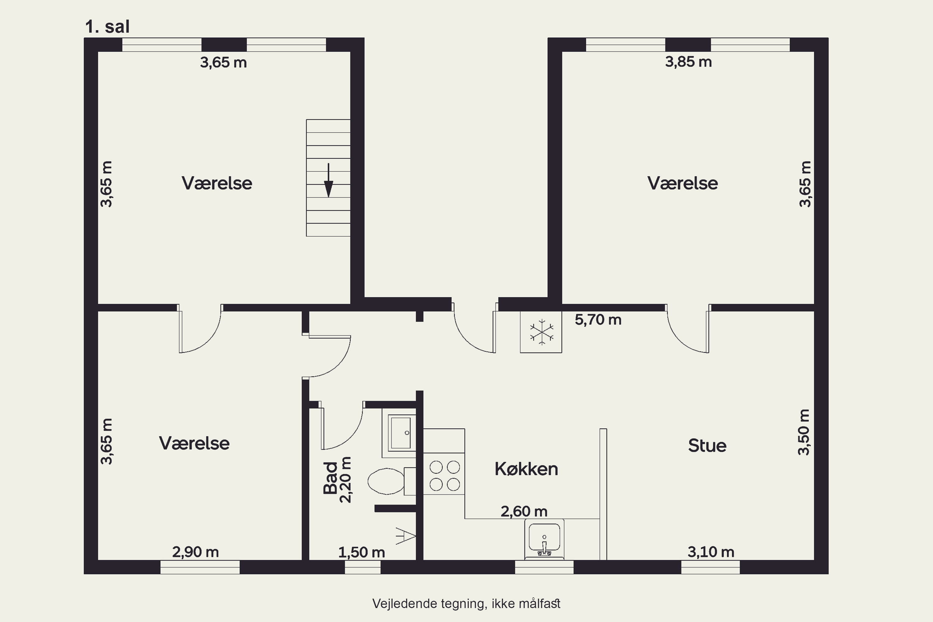 Plantegninger billede af Kirkegårdsvej 15, st.., 2300 København S