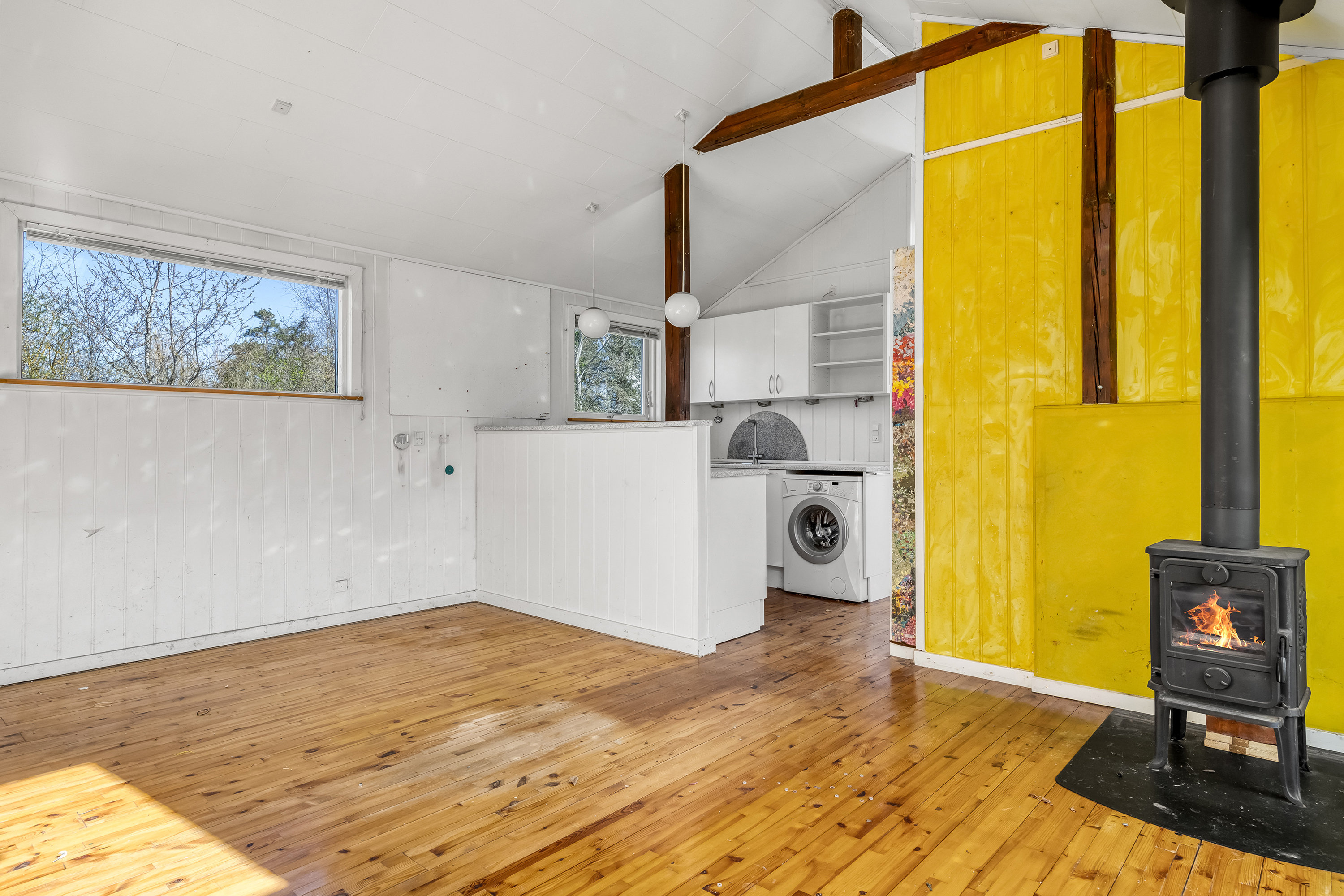 Fremhævet stue billede i fuldskærmstilstand. Billede af Markskellet 6, 3210 Vejby