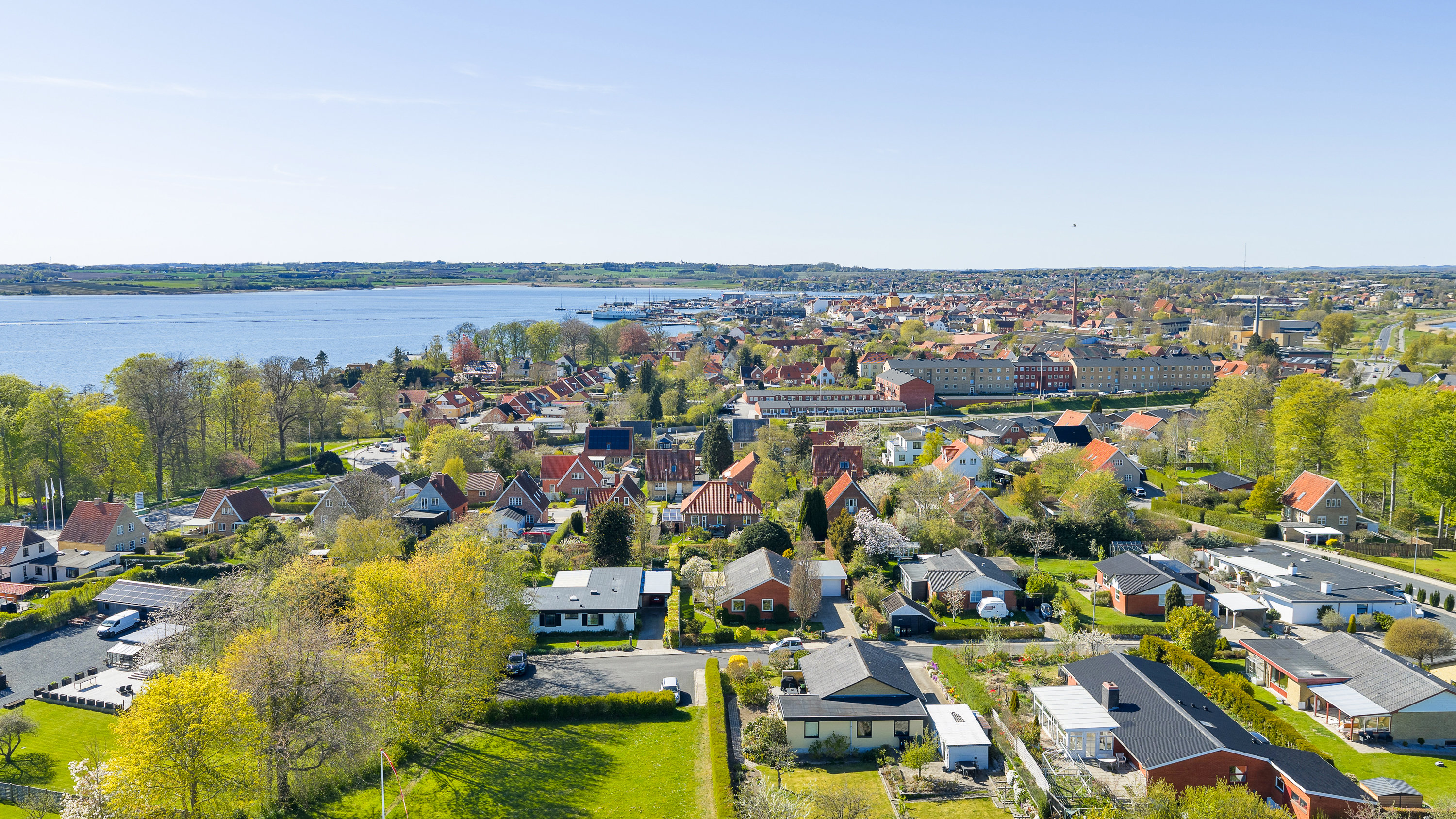 Fremhævet luftfoto billede i fuldskærmstilstand. Billede af Ravnebjerg 8, 5600 Faaborg