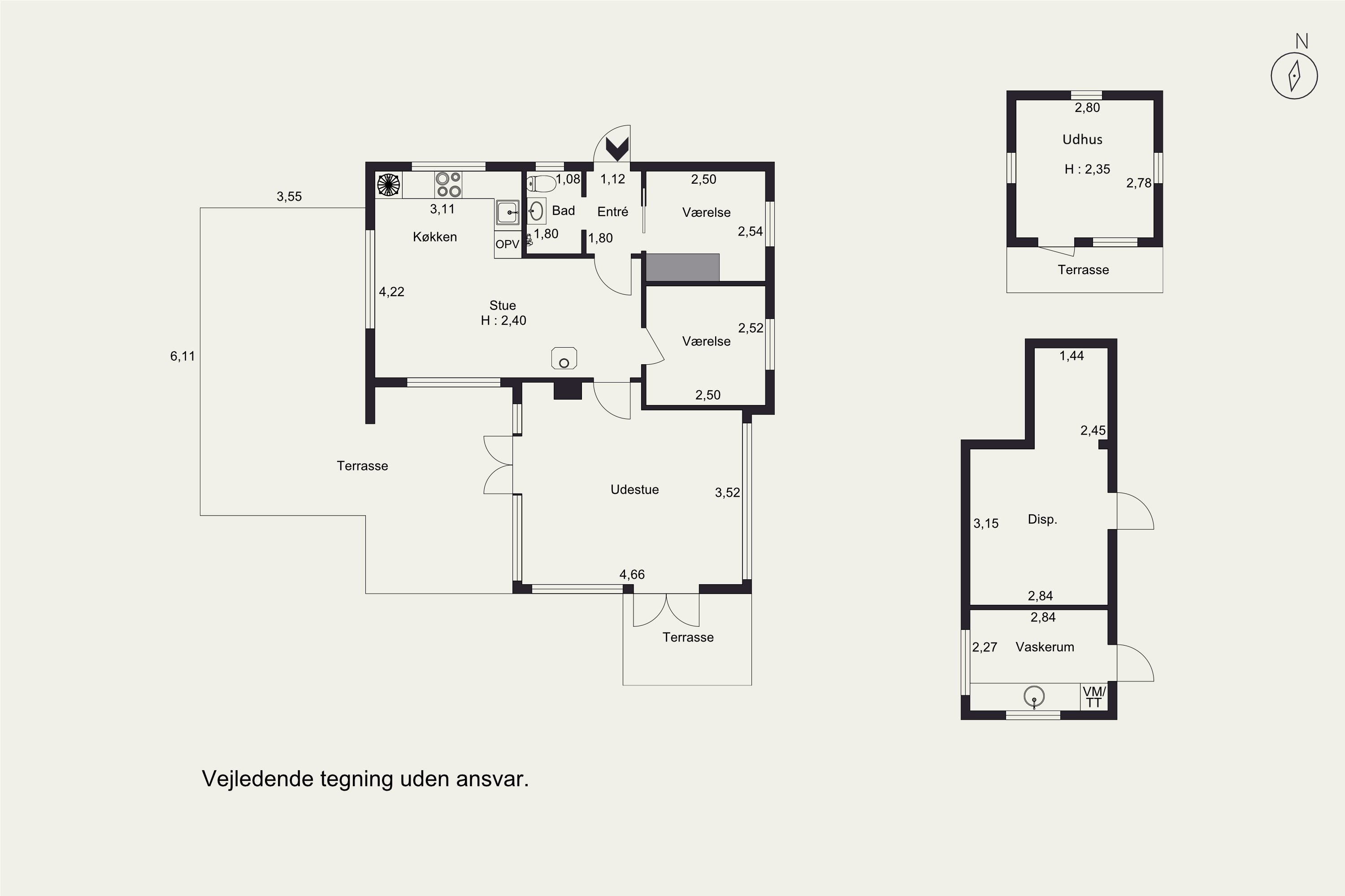 Plantegninger billede af Hasselvænget 17, Dyngby Strand, 8300 Odder