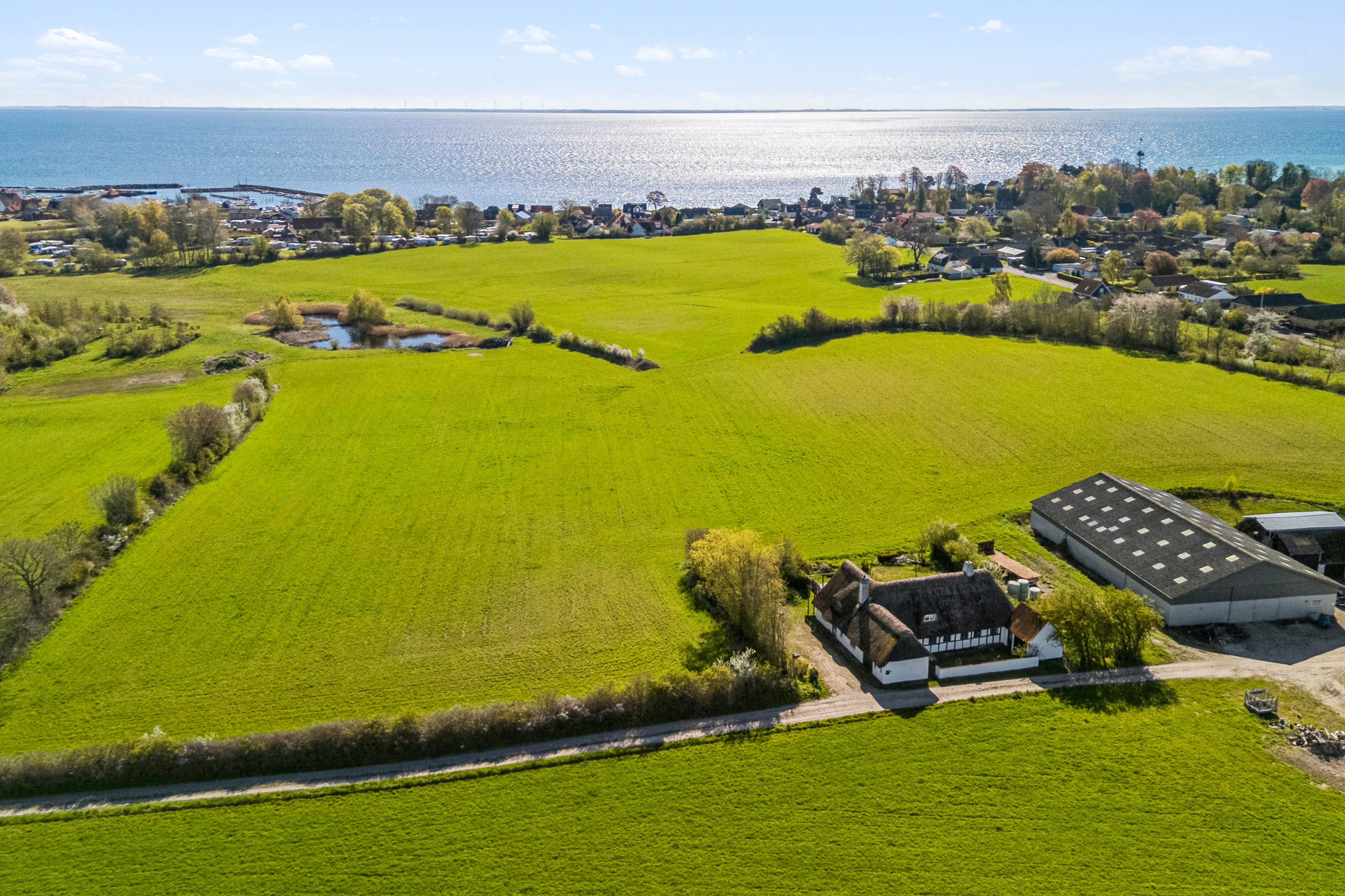 Fremhævet luftfoto billede i fuldskærmstilstand. Billede af Pederstrupvej 25, Pederstrup, 5900 Rudkøbing