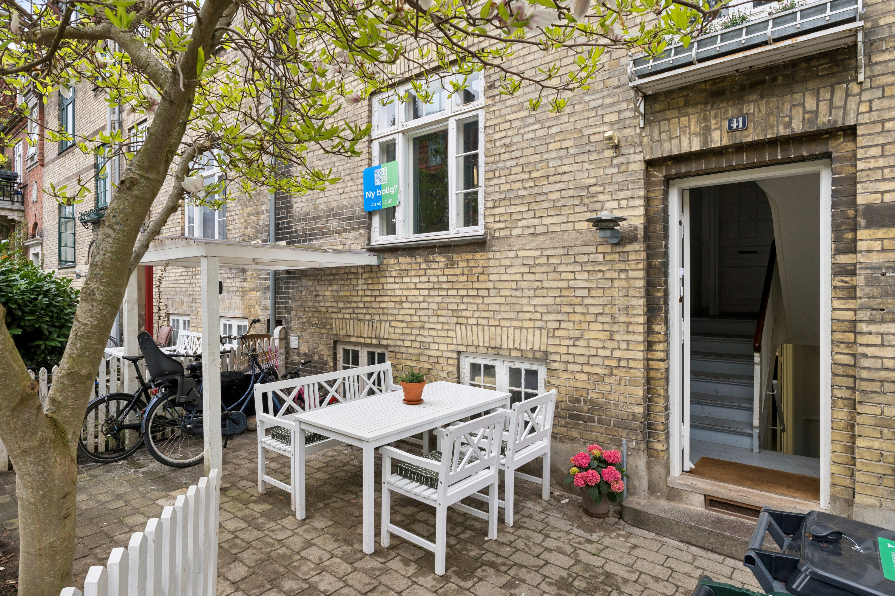 Fremhævet terrasse billede i fuldskærmstilstand. Billede af H.P. Ørums Gade 41, st.., 2100 København Ø