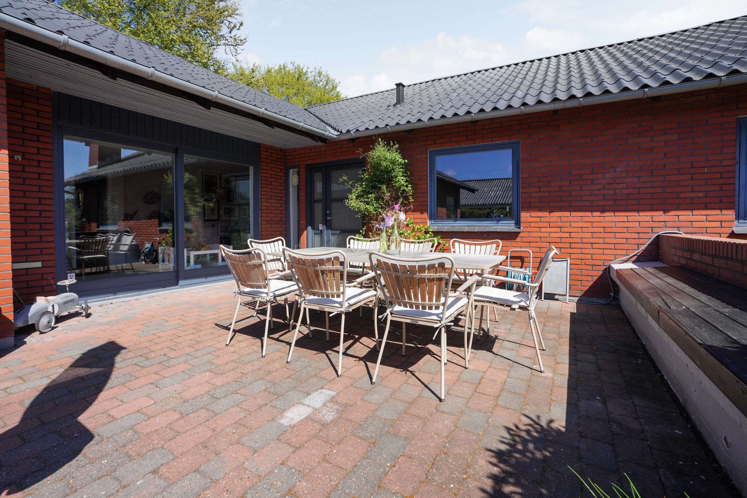 Fremhævet terrasse billede i fuldskærmstilstand. Billede af Fasanvej 3, 7300 Jelling