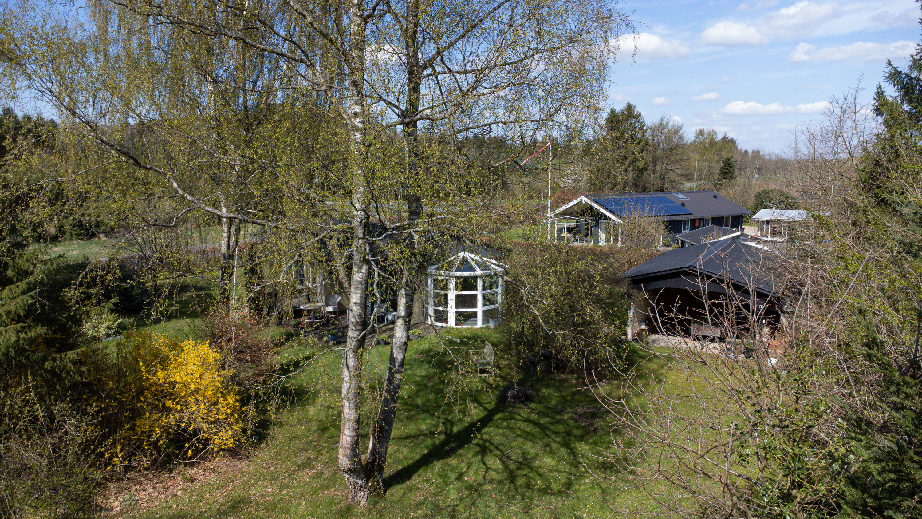 Fremhævet luftfoto billede i fuldskærmstilstand. Billede af Sølyst 1, Grauballe, 8600 Silkeborg