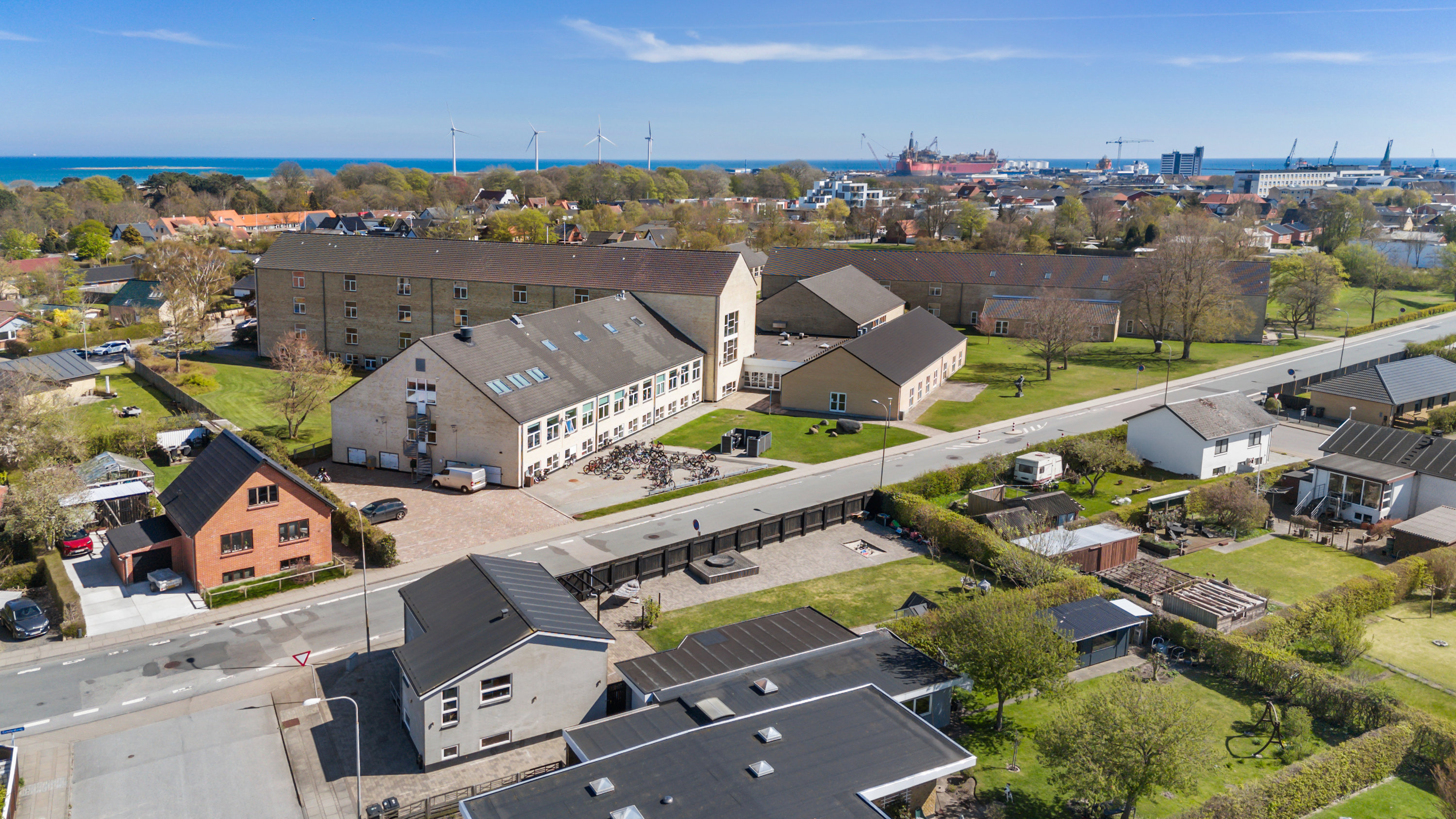 Fremhævet luftfoto billede i fuldskærmstilstand. Billede af Odensegade 1, 9900 Frederikshavn