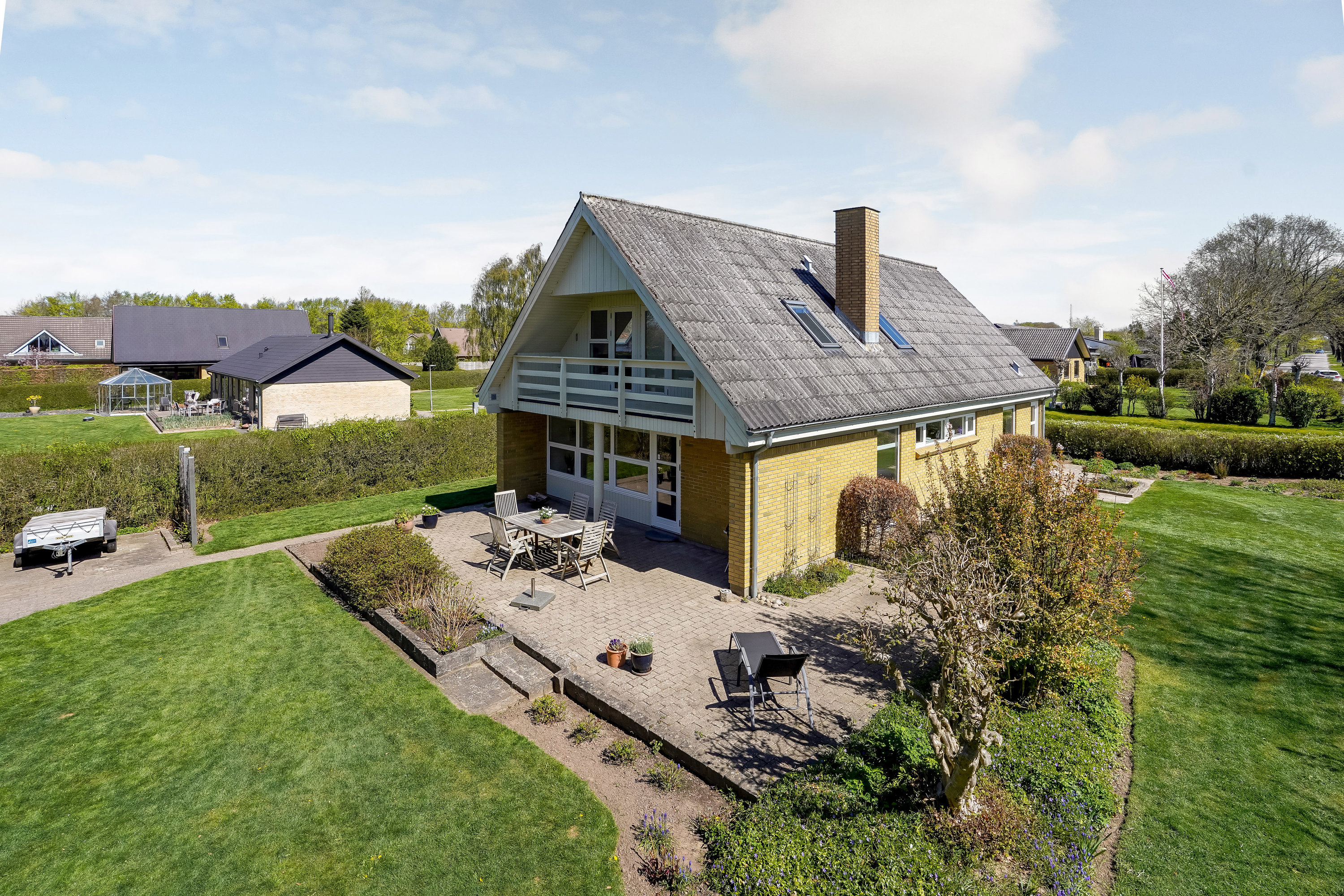 Fremhævet terrasse billede i fuldskærmstilstand. Billede af Højager 78, 7300 Jelling
