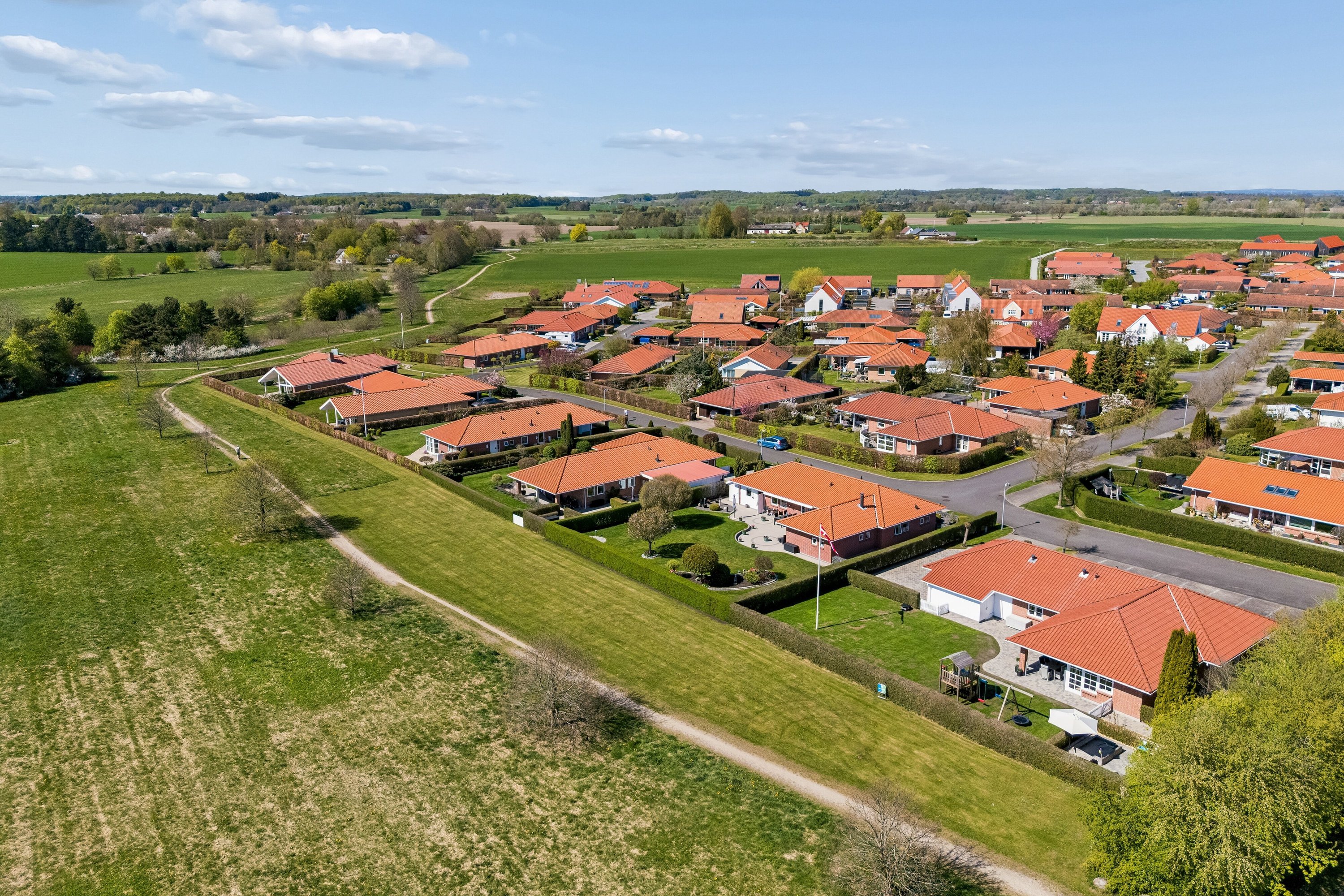 Fremhævet luftfoto billede i fuldskærmstilstand. Billede af Flintebjerg 9, Osted, 4320 Lejre