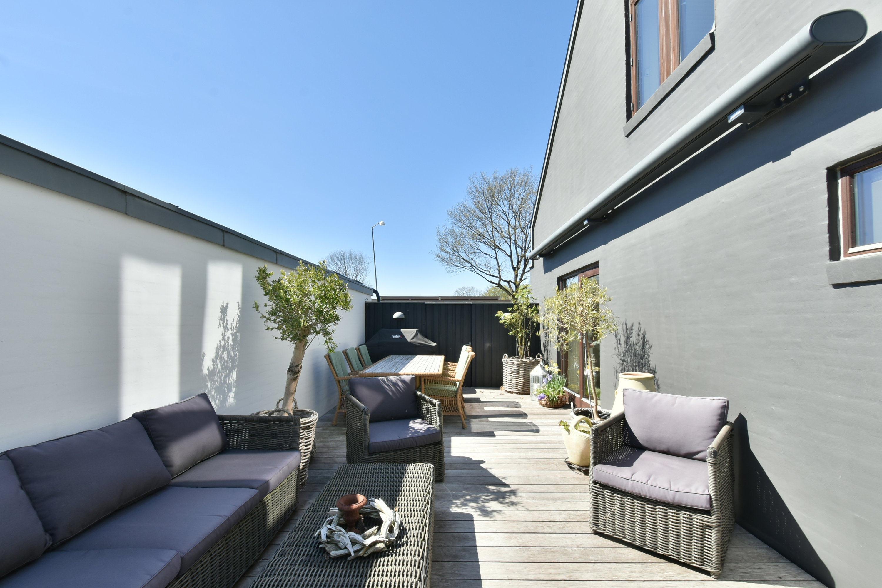 Fremhævet terrasse billede i fuldskærmstilstand. Billede af Skivevej 30B, 7451 Sunds