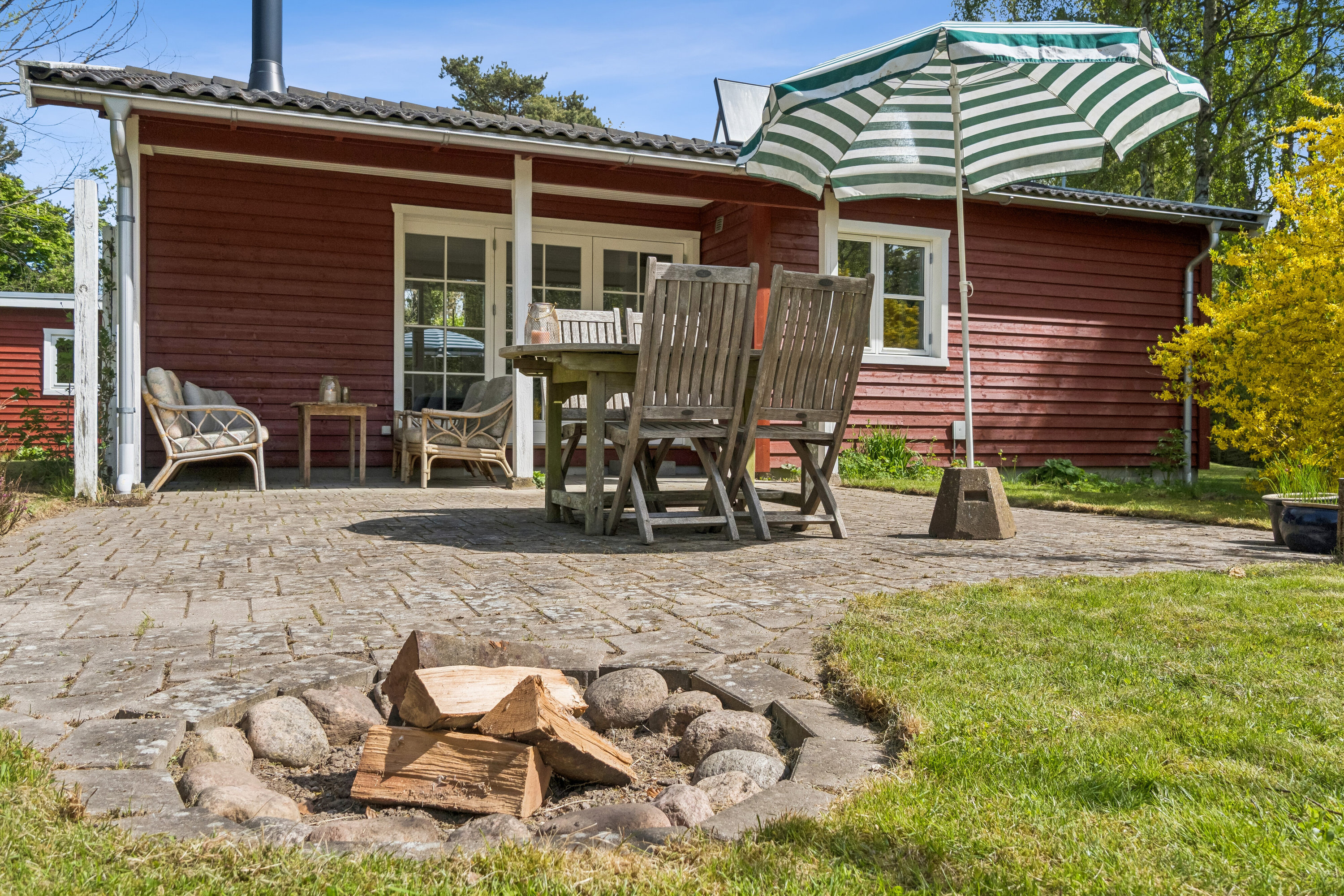 Fremhævet terrasse billede i fuldskærmstilstand. Billede af Risesvej 13, Melby Enghave, 3370 Melby