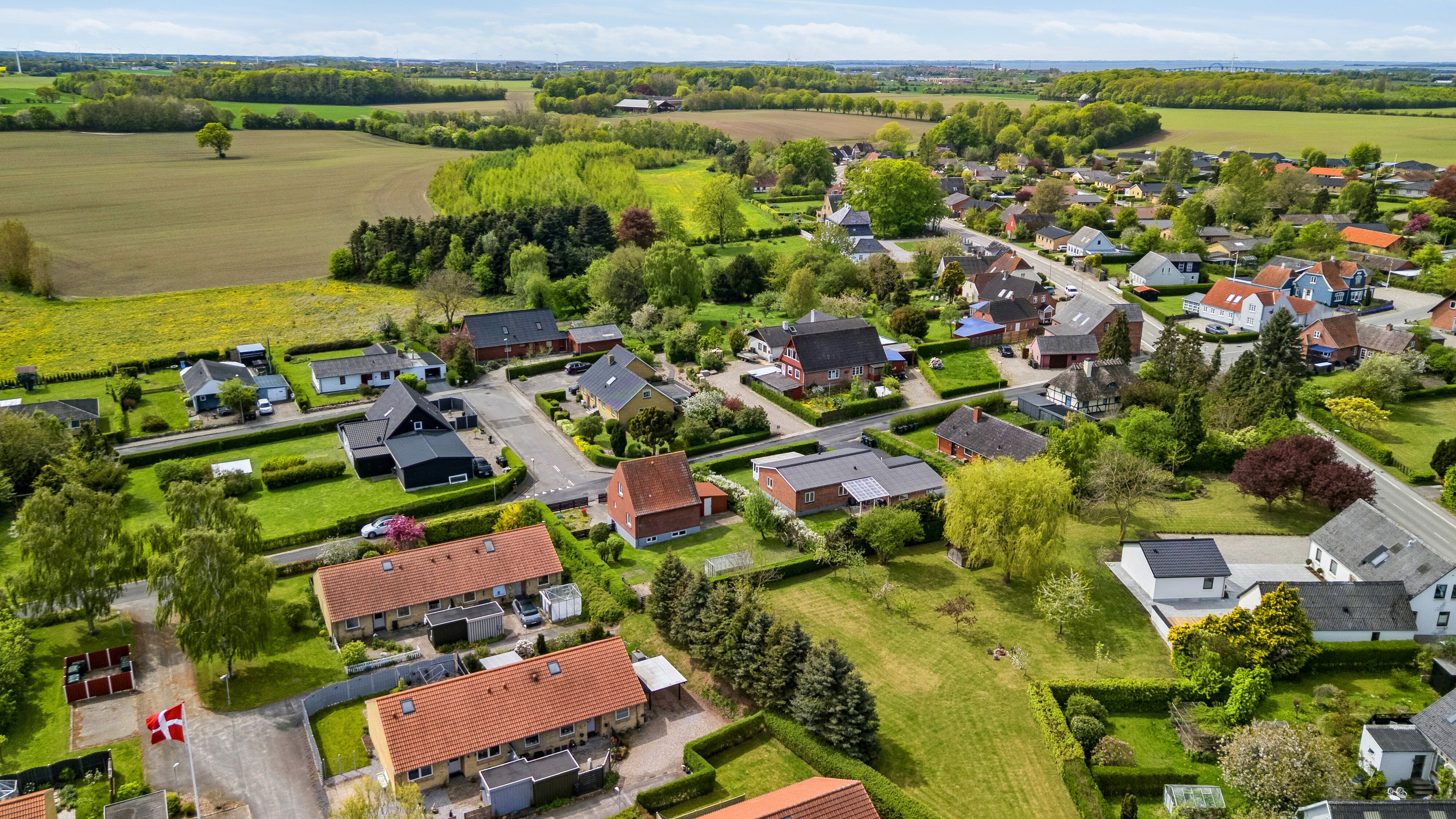 Fremhævet luftfoto billede i fuldskærmstilstand. Billede af Skebjergvej 5, Tullebølle, 5953 Tranekær