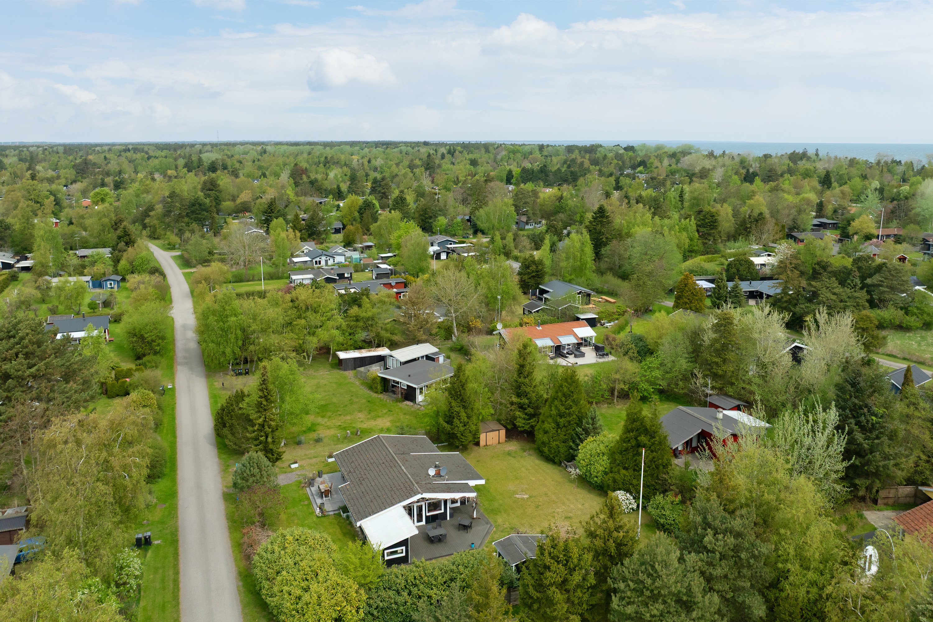 Fremhævet luftfoto billede i fuldskærmstilstand. Billede af Sv. Månssonsvej 21, Gedesby, 4874 Gedser