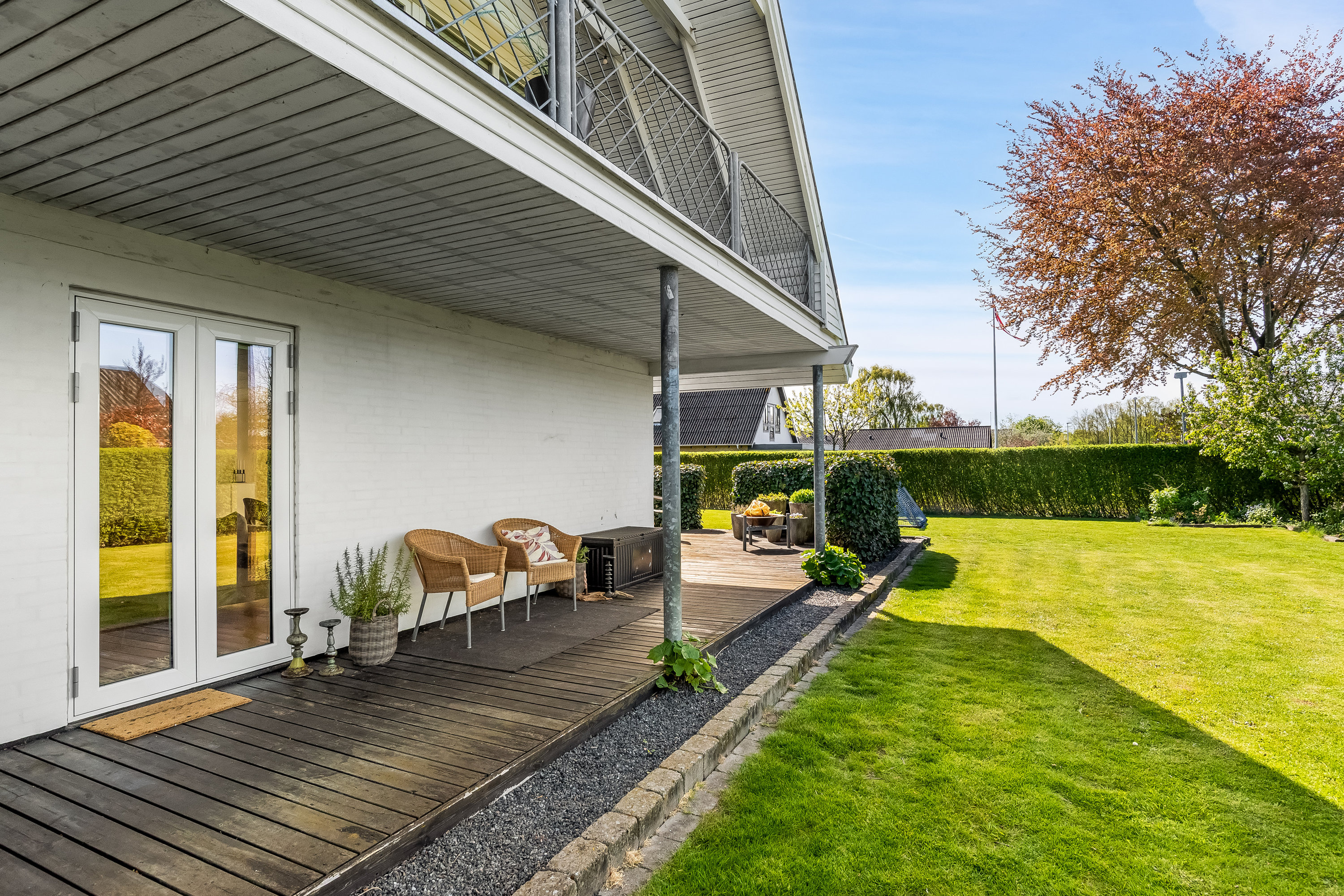 Fremhævet terrasse billede i fuldskærmstilstand. Billede af Villavej 29, Mejrup, 7500 Holstebro