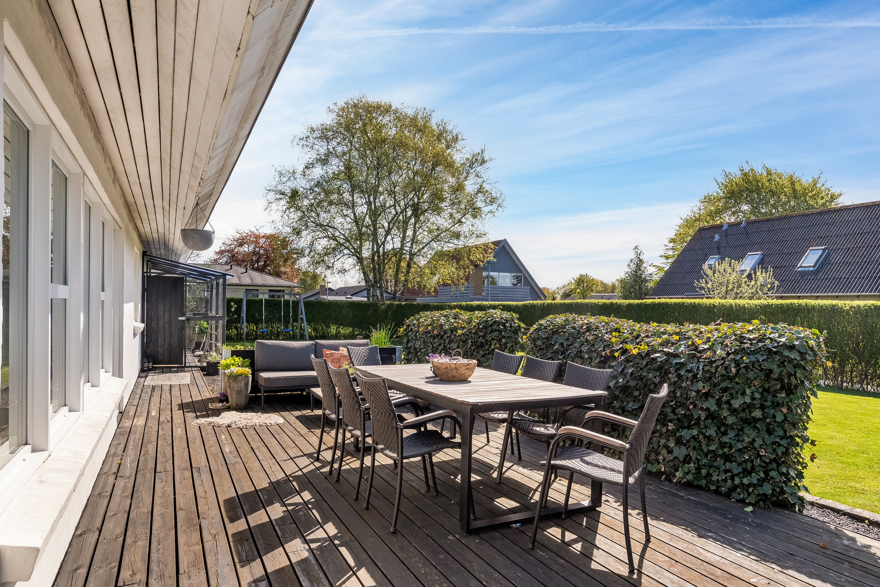 Fremhævet terrasse billede i fuldskærmstilstand. Billede af Villavej 29, Mejrup, 7500 Holstebro