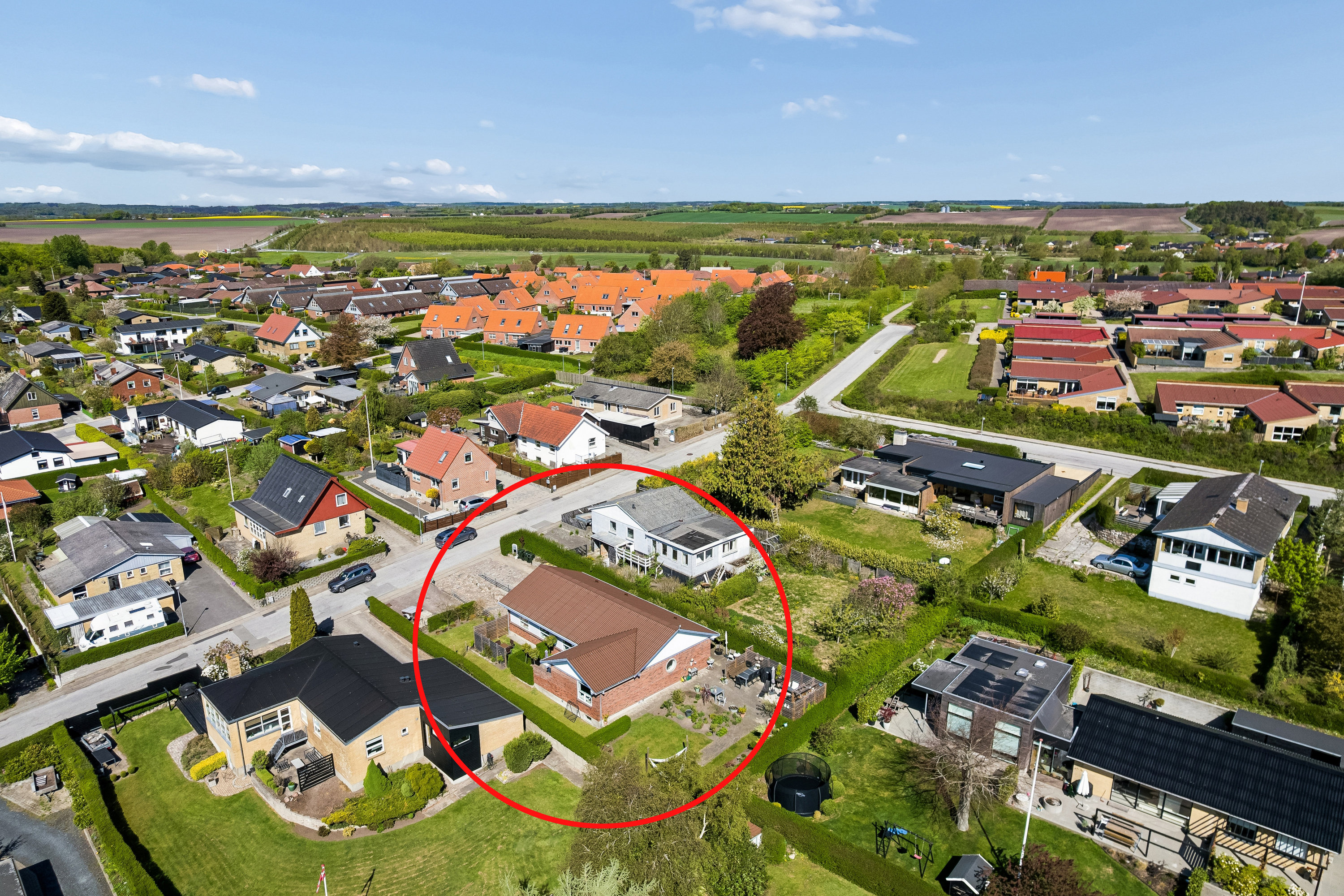 Fremhævet luftfoto billede i fuldskærmstilstand. Billede af Gyvelbakken 16, 8500 Grenaa