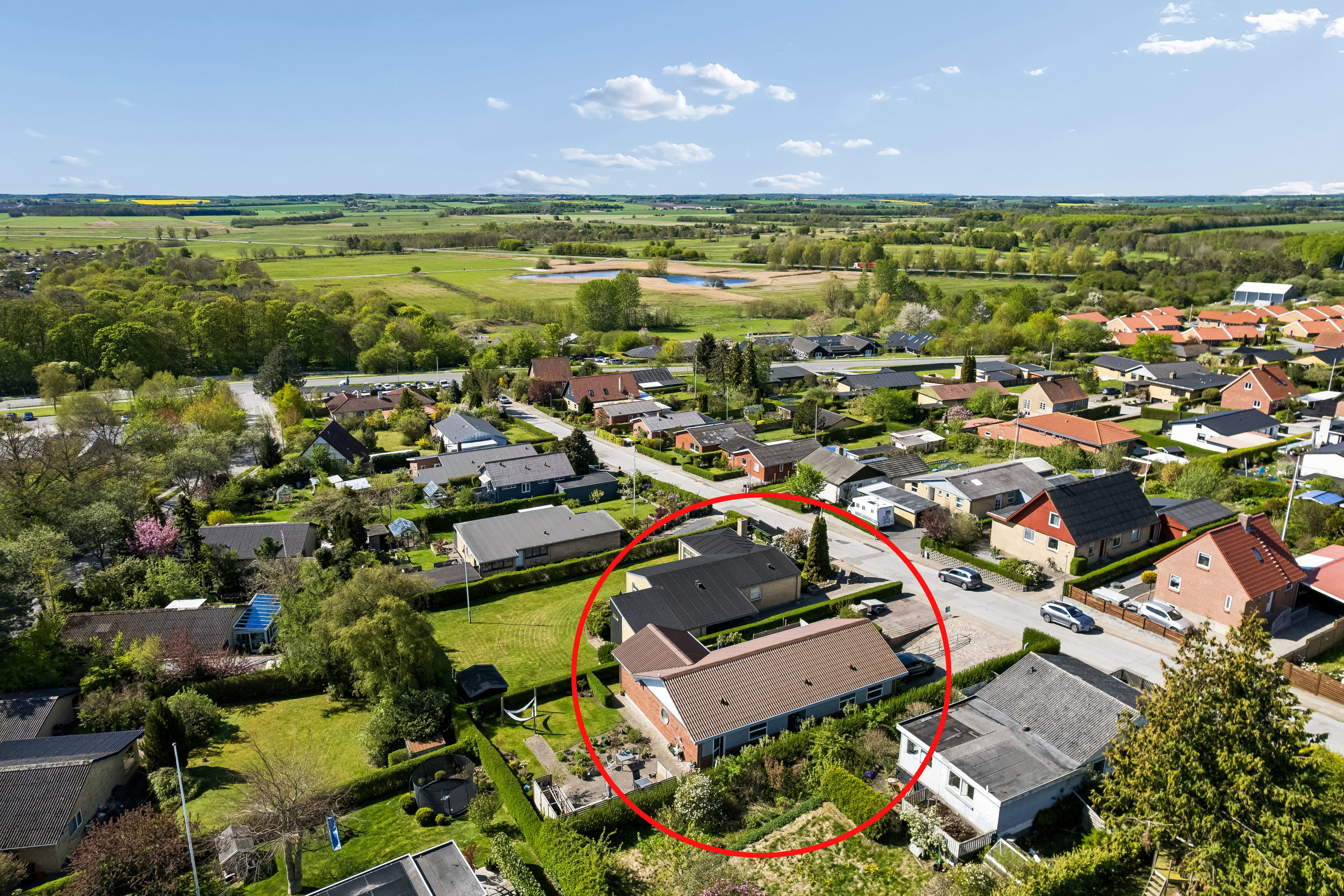 Fremhævet luftfoto billede i fuldskærmstilstand. Billede af Gyvelbakken 16, 8500 Grenaa