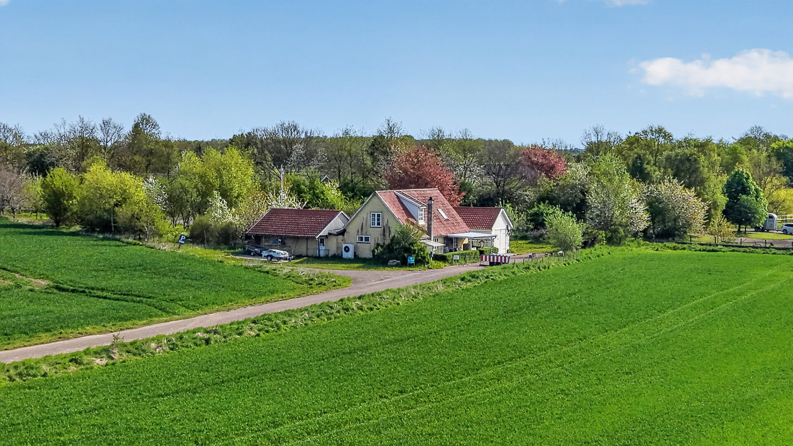 Fremhævet luftfoto billede i fuldskærmstilstand. Billede af Høbjærgvej 41, Nr. Eskilstrup, 4340 Tølløse