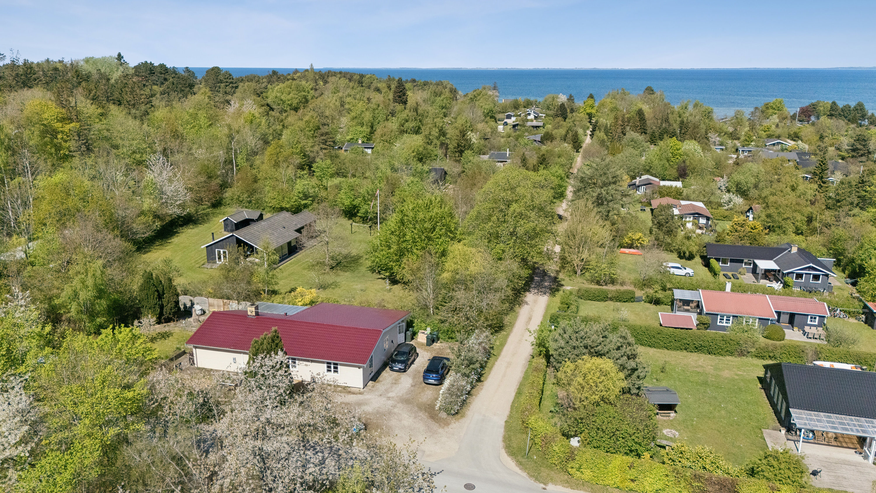 Fremhævet luftfoto billede i fuldskærmstilstand. Billede af Ordrupvej 90, Ordrup, 4540 Fårevejle