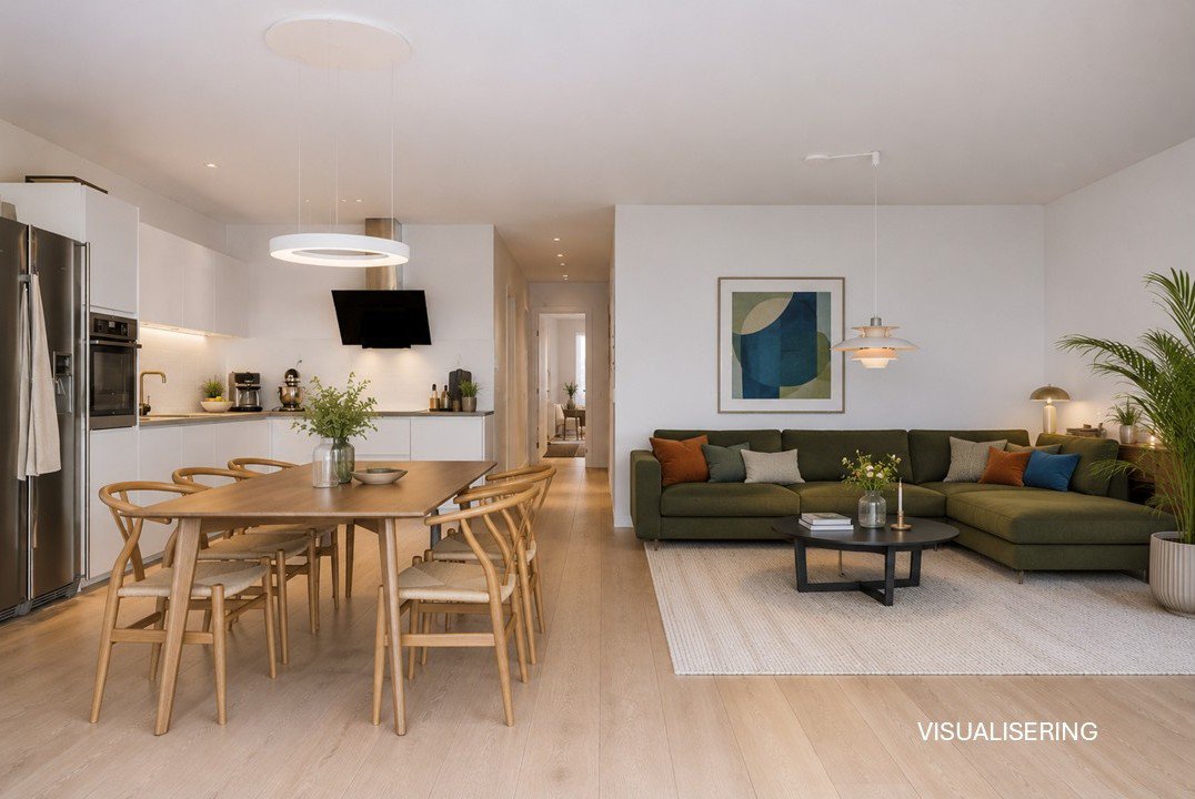 Fremhævet stue billede i fuldskærmstilstand. Billede af Olfert Fischers Vej 4, Tåsinge, 5700 Svendborg