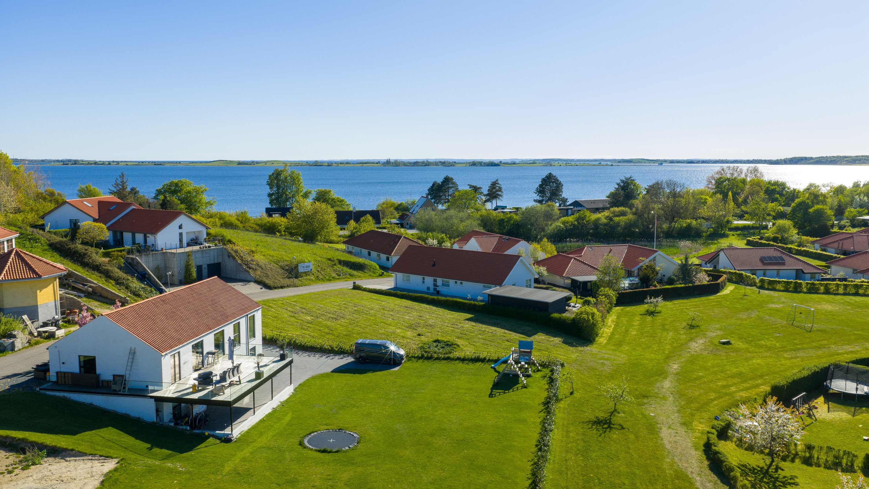 Fremhævet luftfoto billede i fuldskærmstilstand. Billede af Strandgårdsparken 76, 5600 Faaborg
